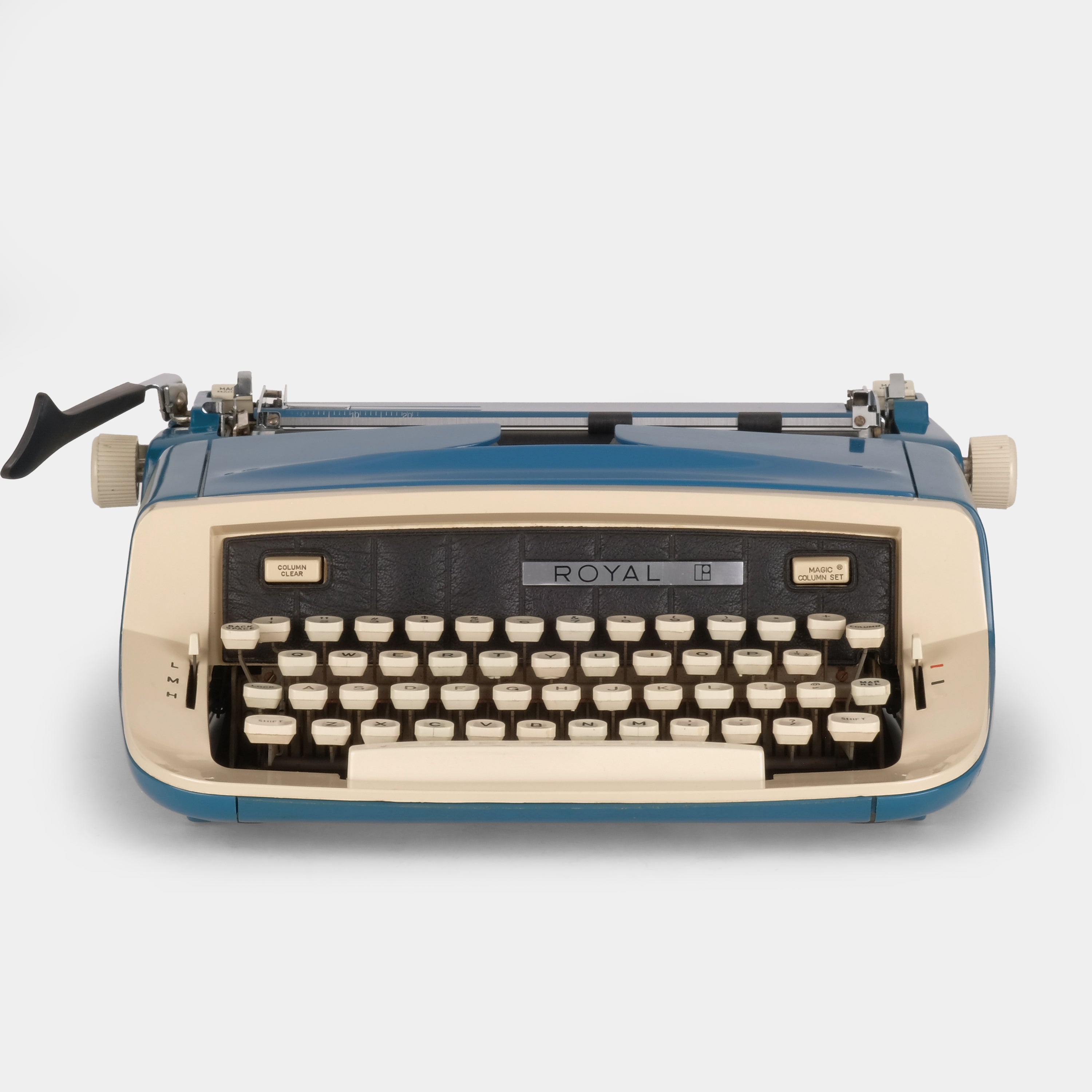 Royal Custom III Blue Manual Typewriter and Case