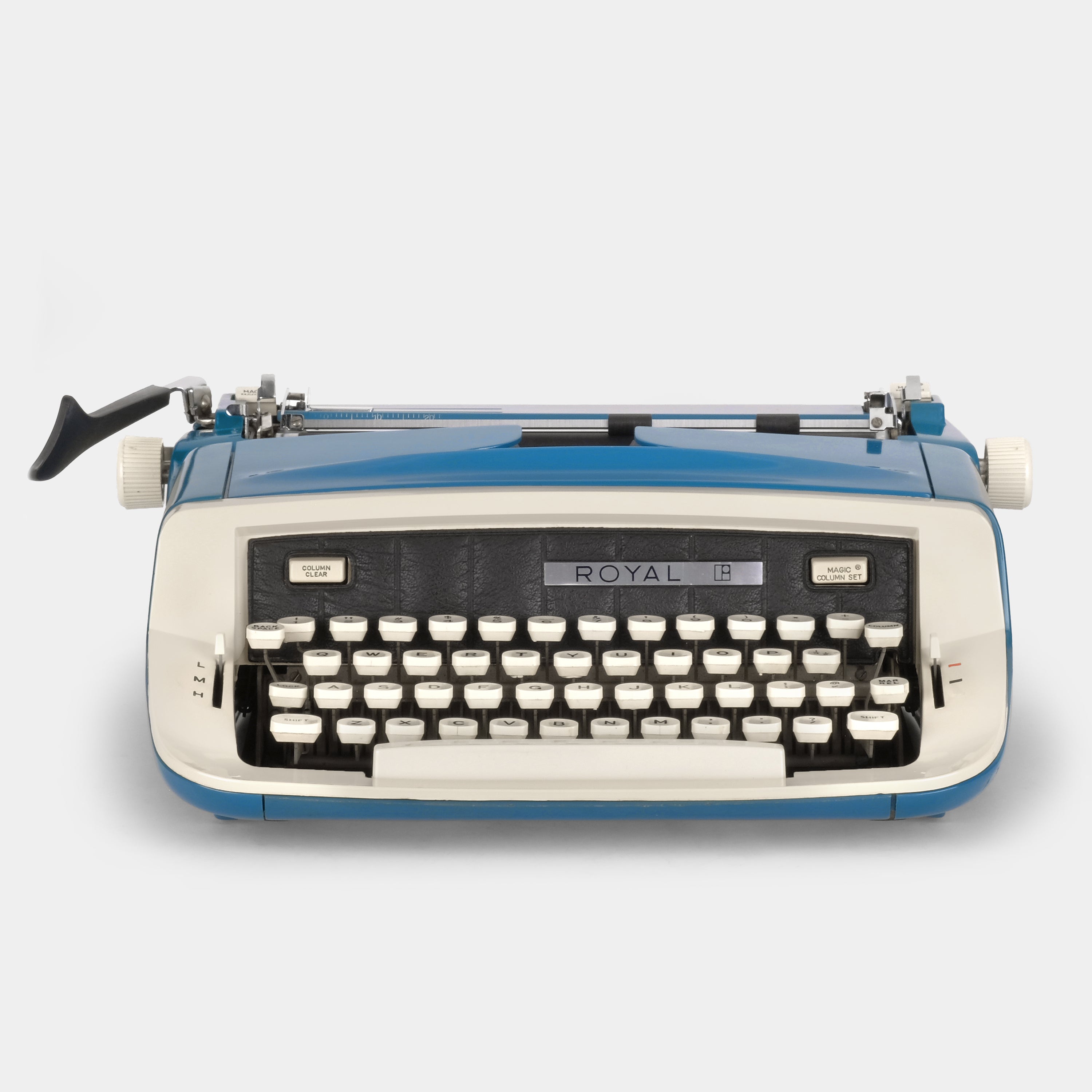 Royal Custom III Blue Manual Typewriter and Case