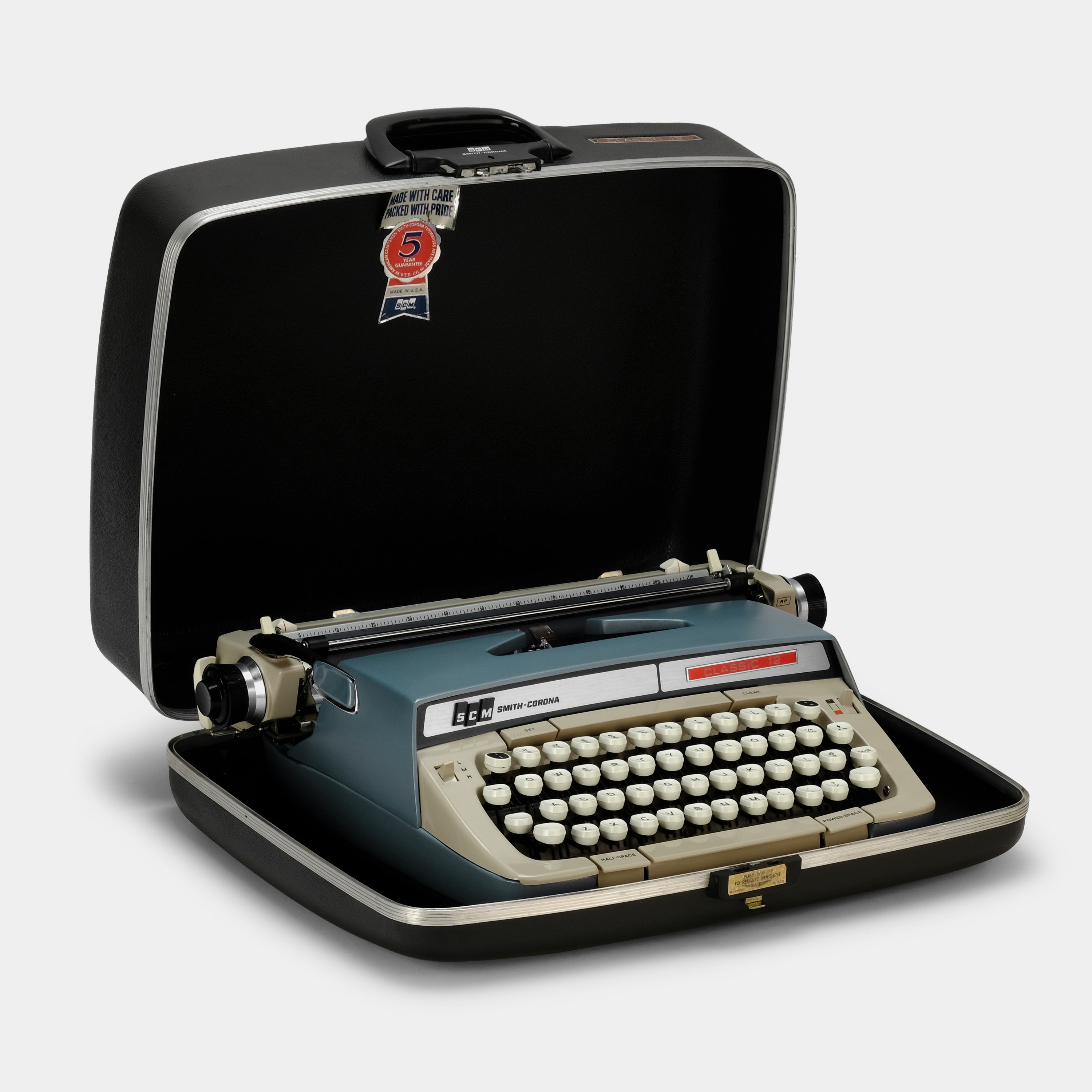 Smith-Corona Classic 12 Blue Manual Typewriter