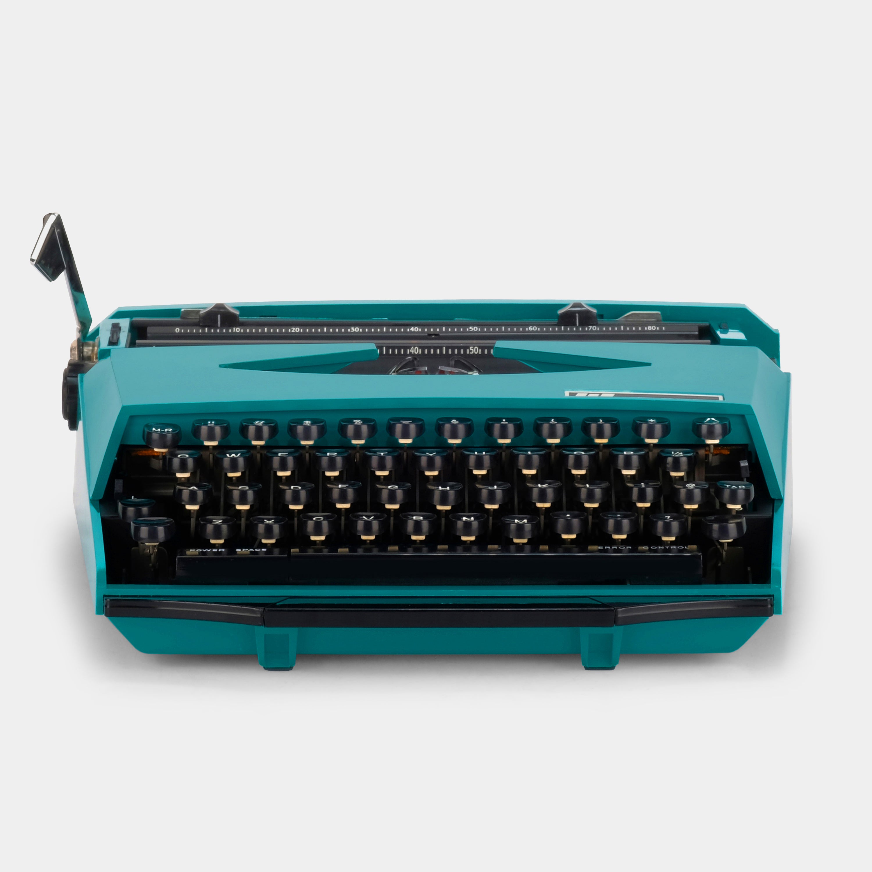 Smith-Corona Super-G Design by Ghia Turquoise Manual Typewriter and Ca