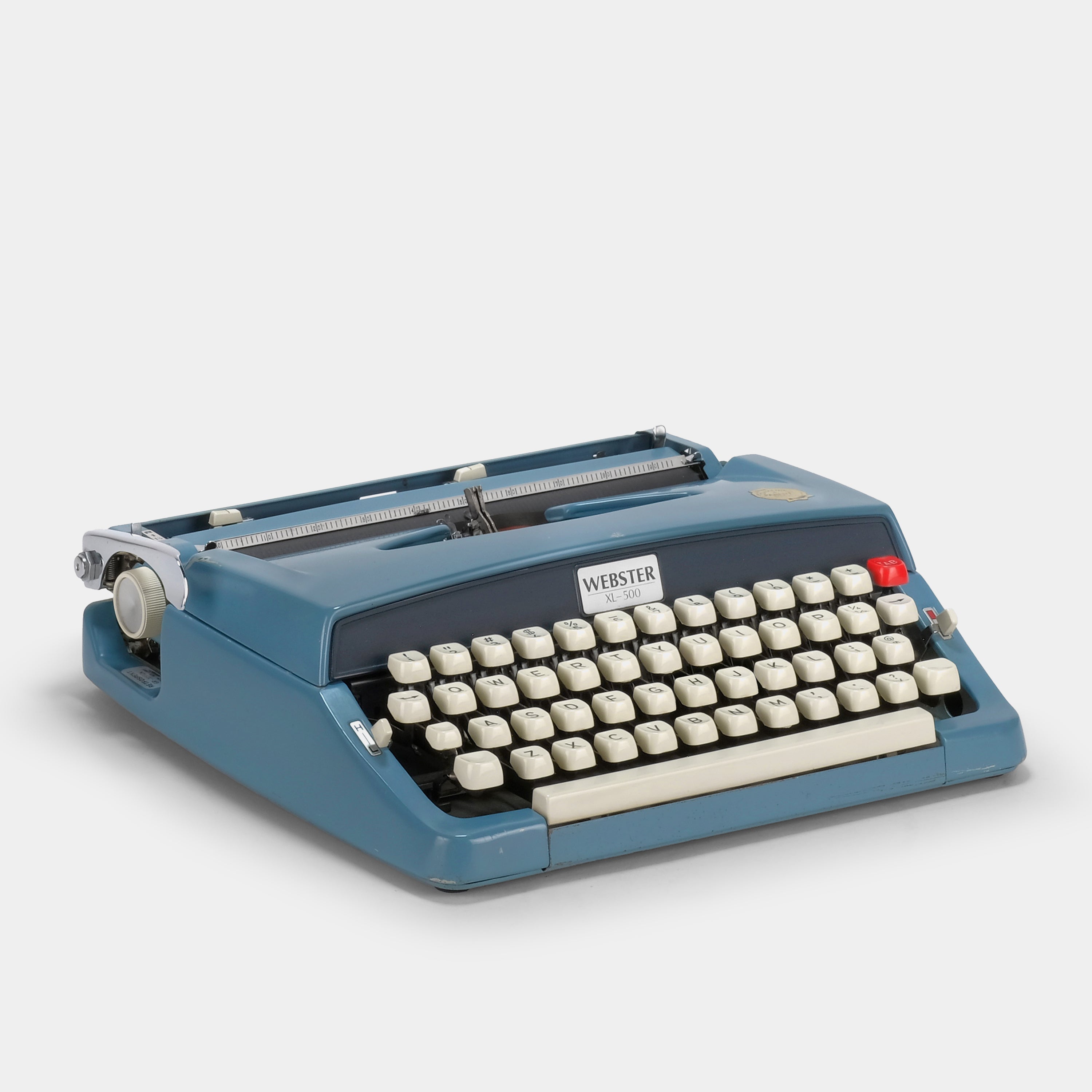 Webster XL-500 Blue Manual Typewriter and Case