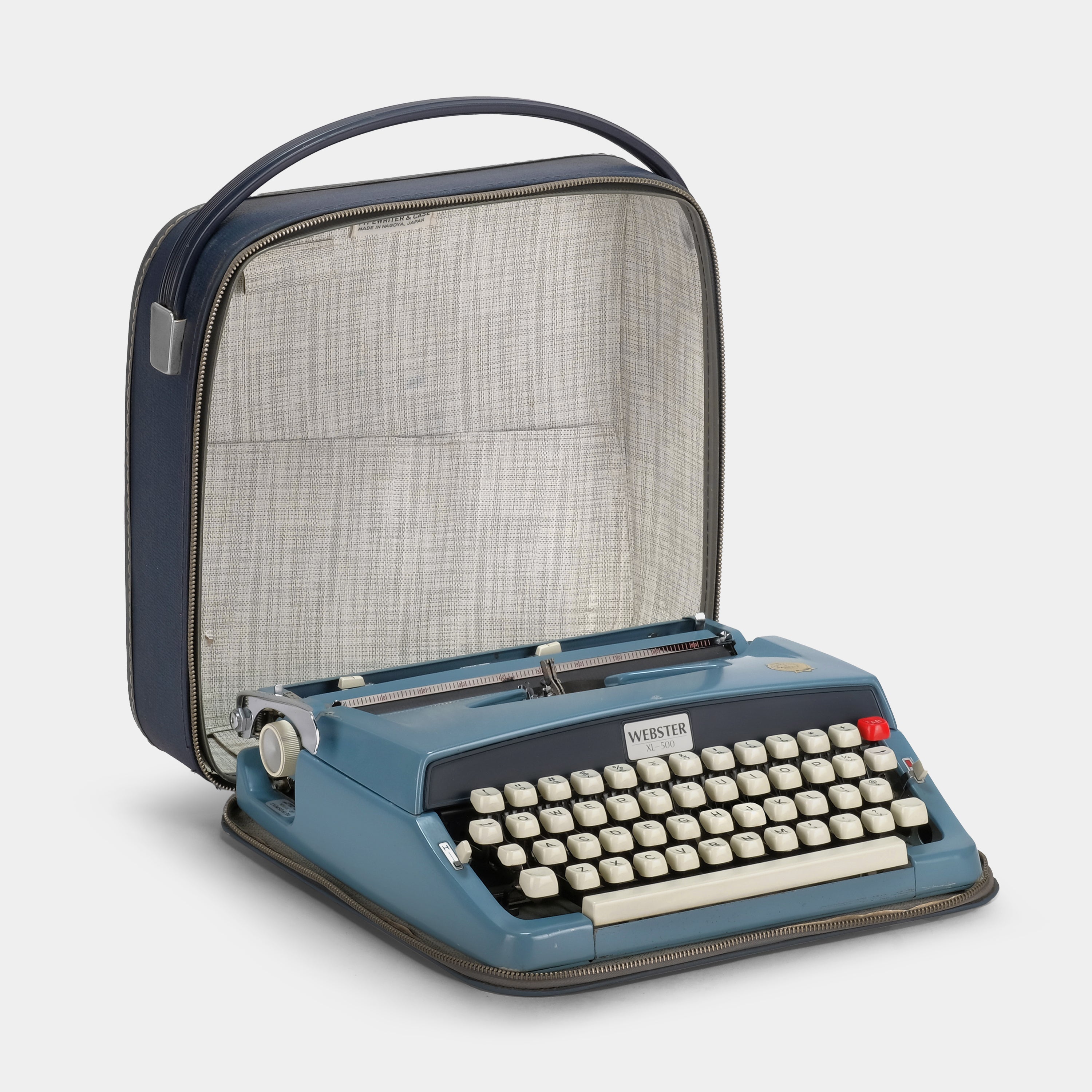 Webster XL-500 Blue Manual Typewriter and Case