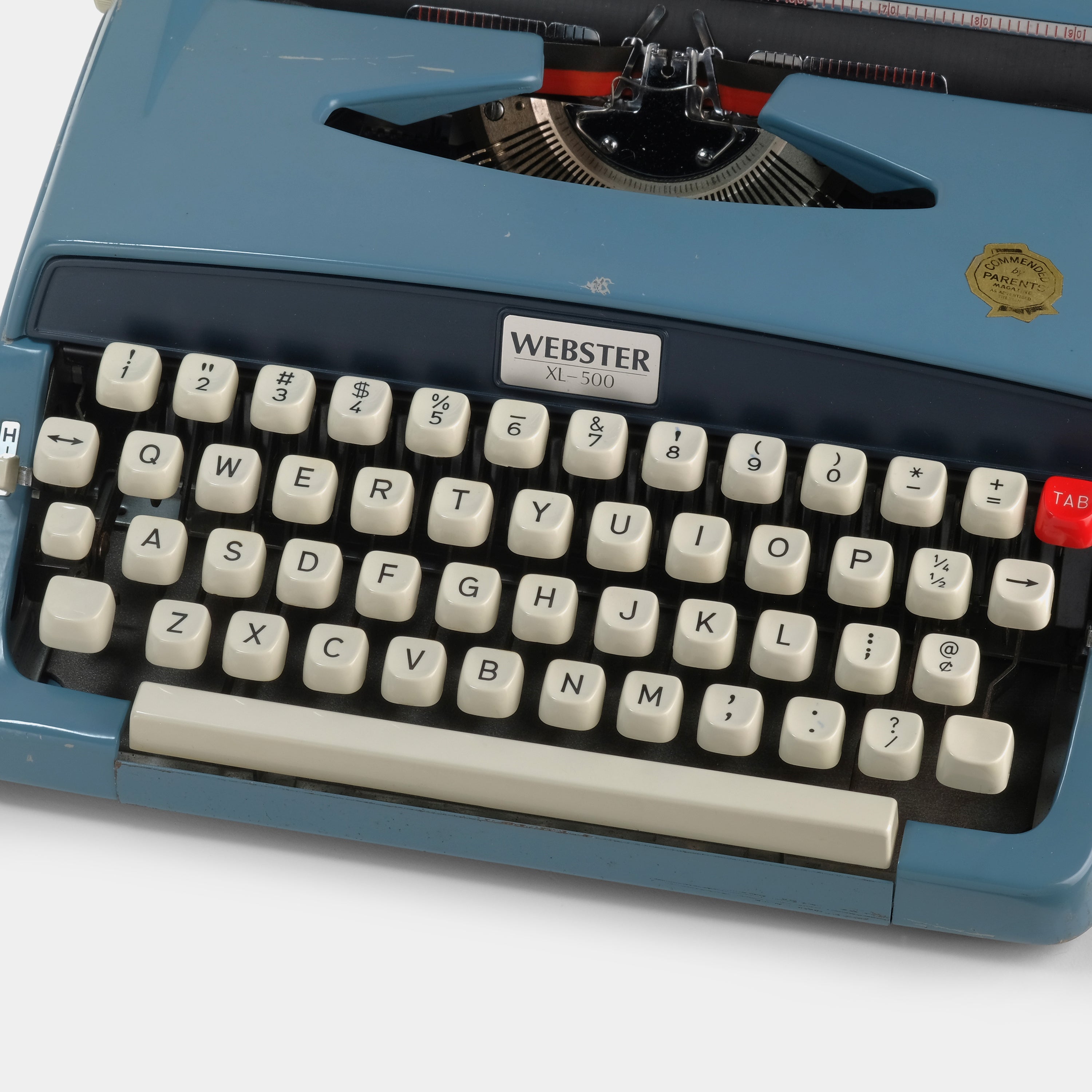 Webster XL-500 Blue Manual Typewriter and Case