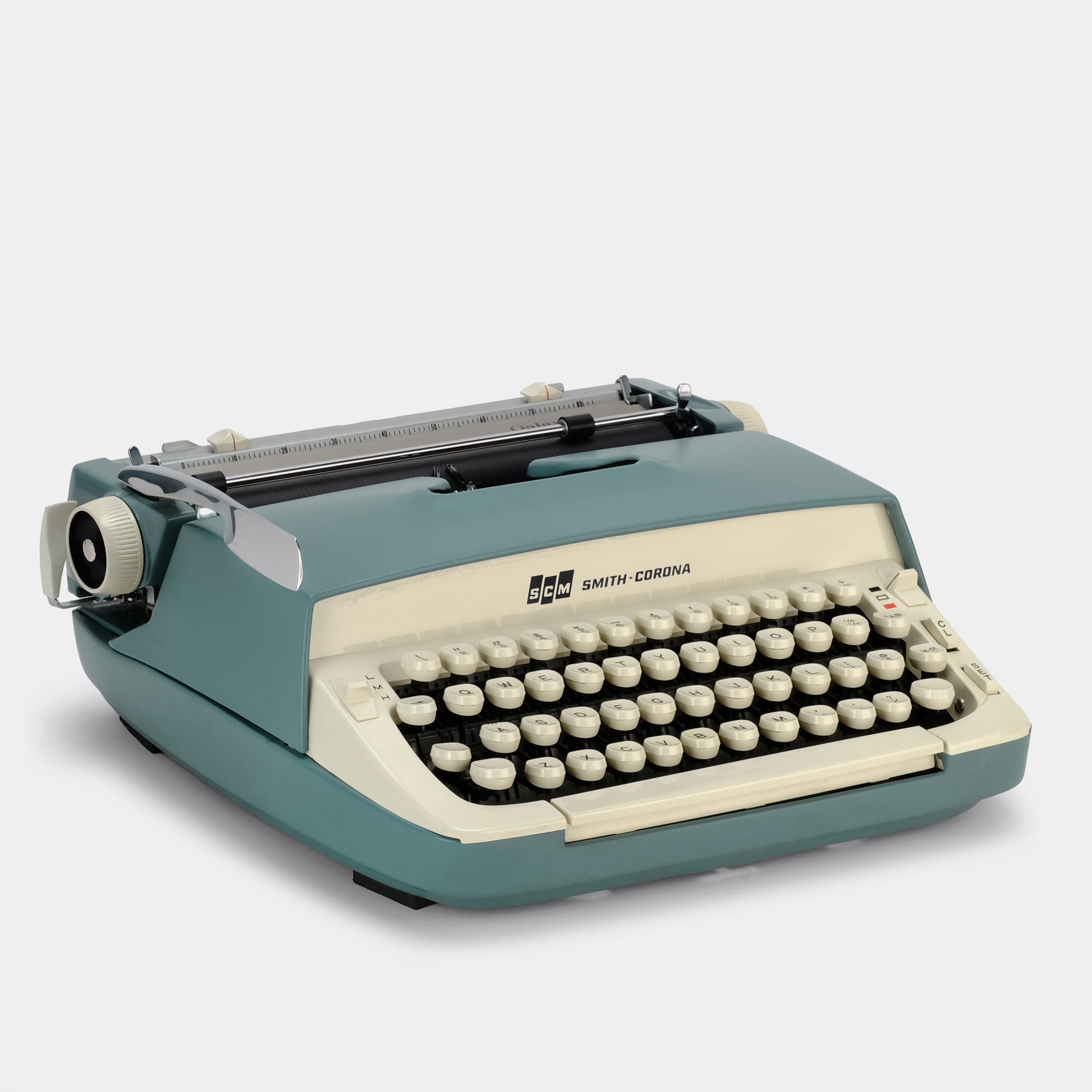 Smith-Corona Galaxie Blue Manual Typewriter and Case