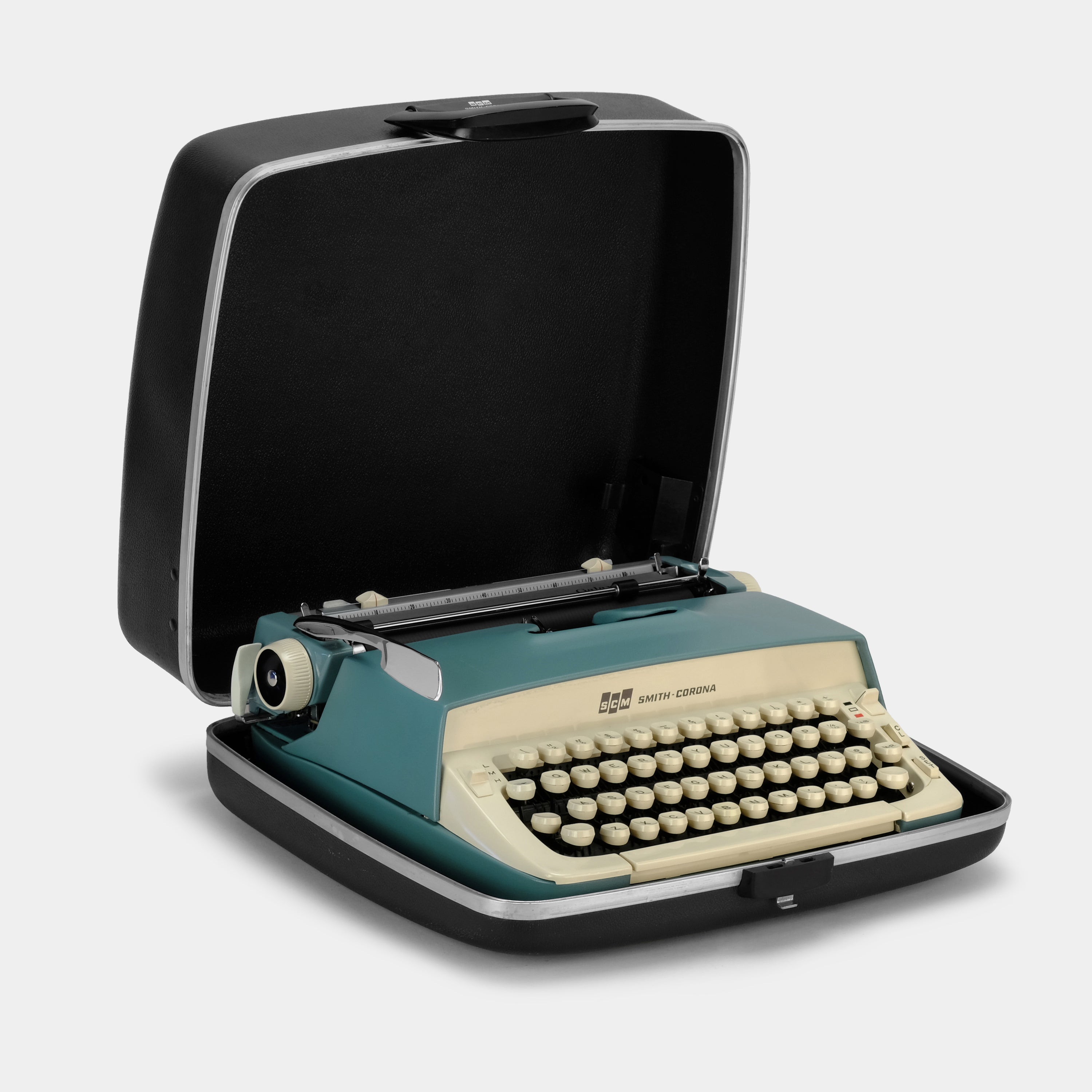 Smith-Corona Galaxie Blue Manual Typewriter and Case – Retrospekt