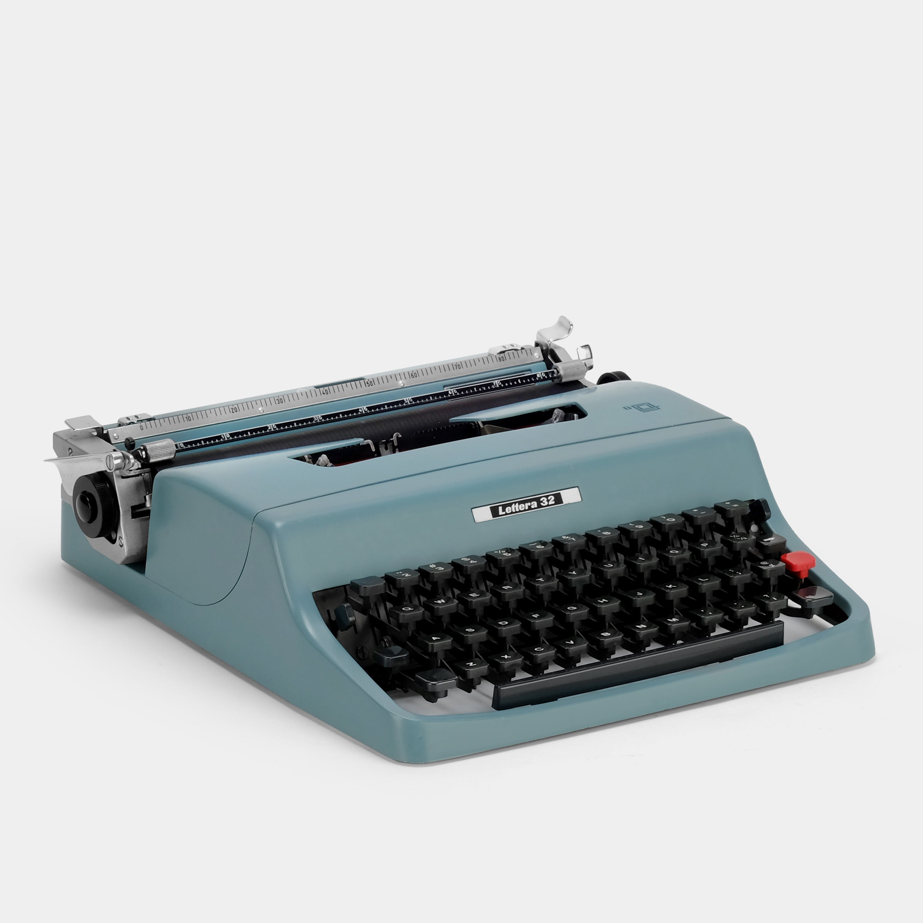 Olivetti-Underwood Lettera 32 Teal Manual Typewriter and Case