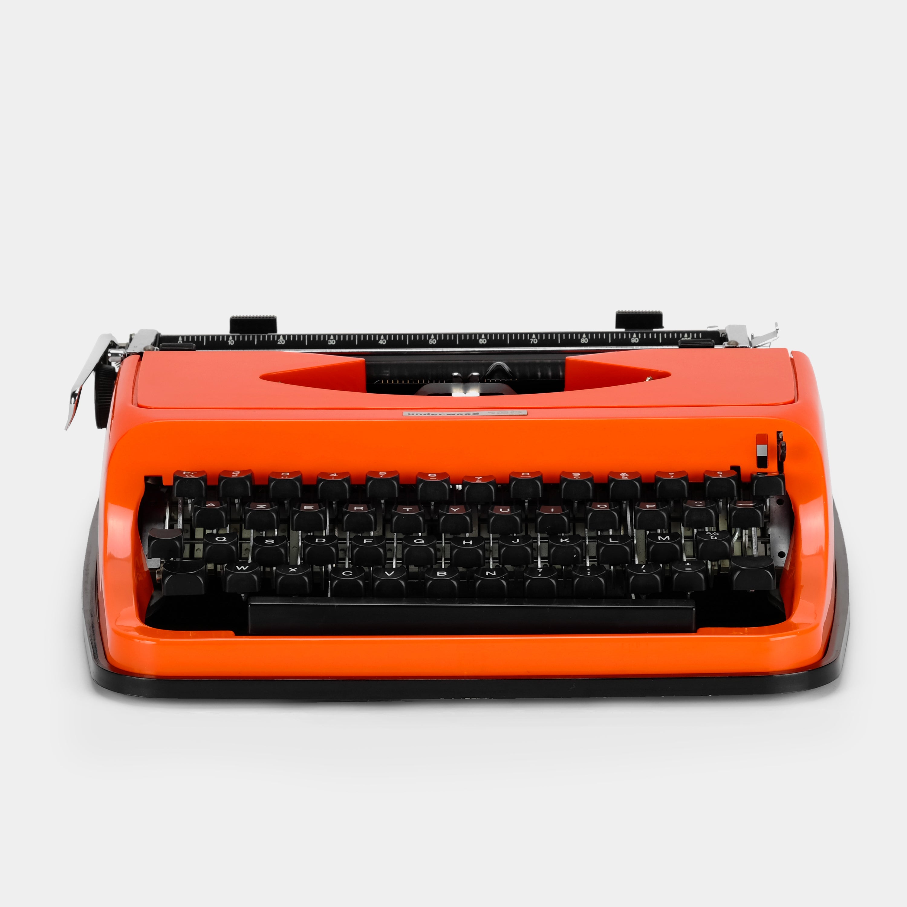 Underwood 130 Orange Manual Typewriter and Case