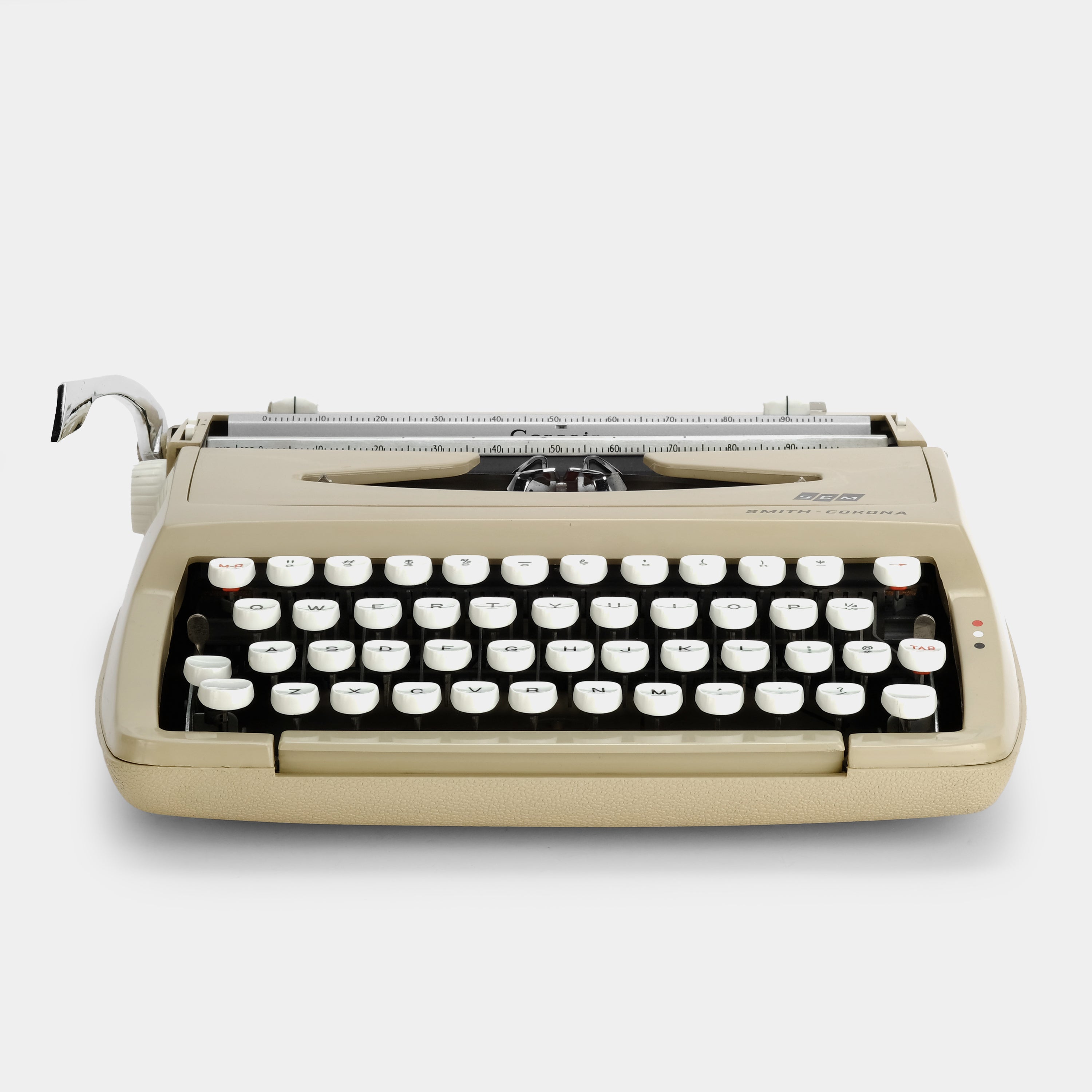 Smith-Corona Corsair Tan Manual Typewriter and Case