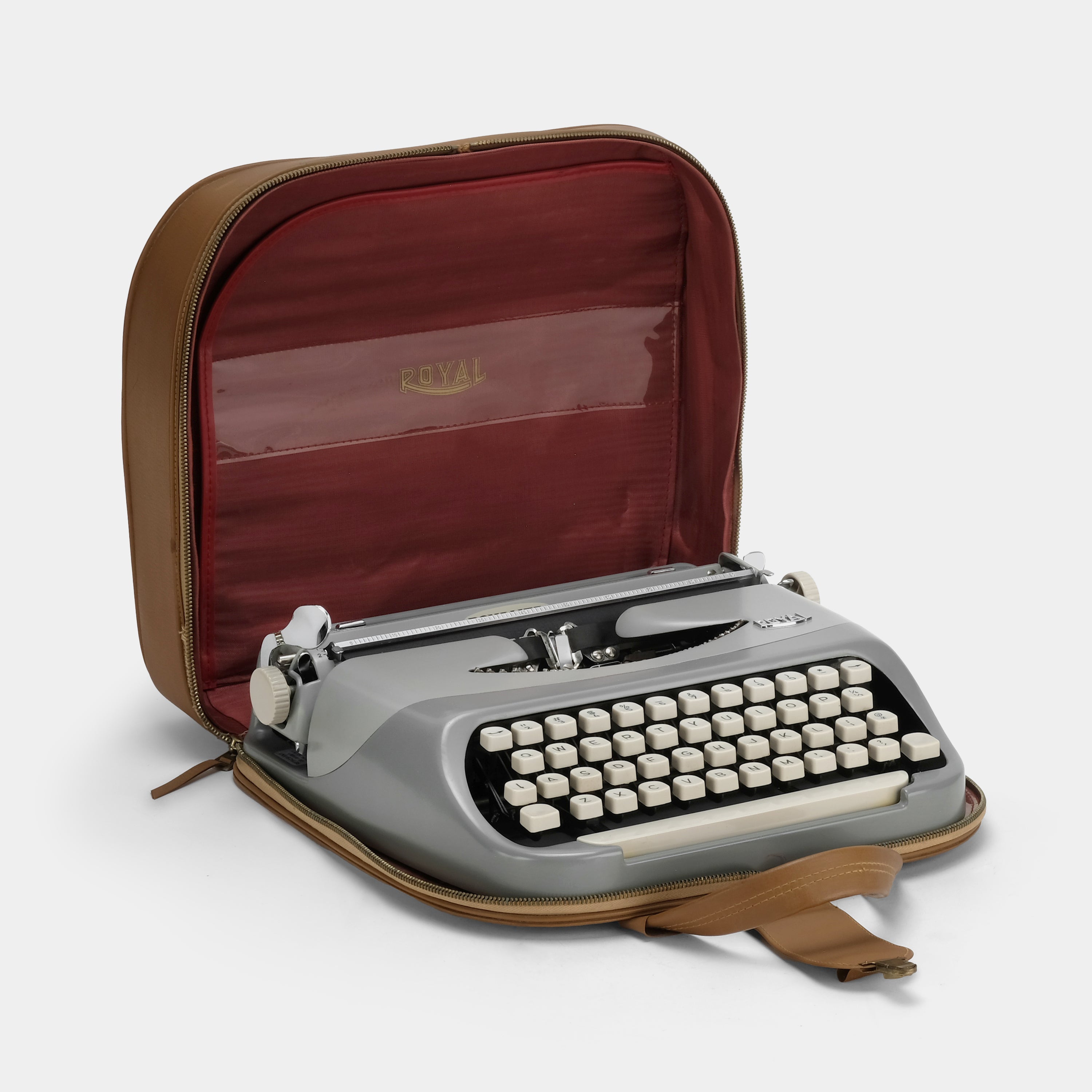 Royal Royalite Grey Manual Typewriter and Case
