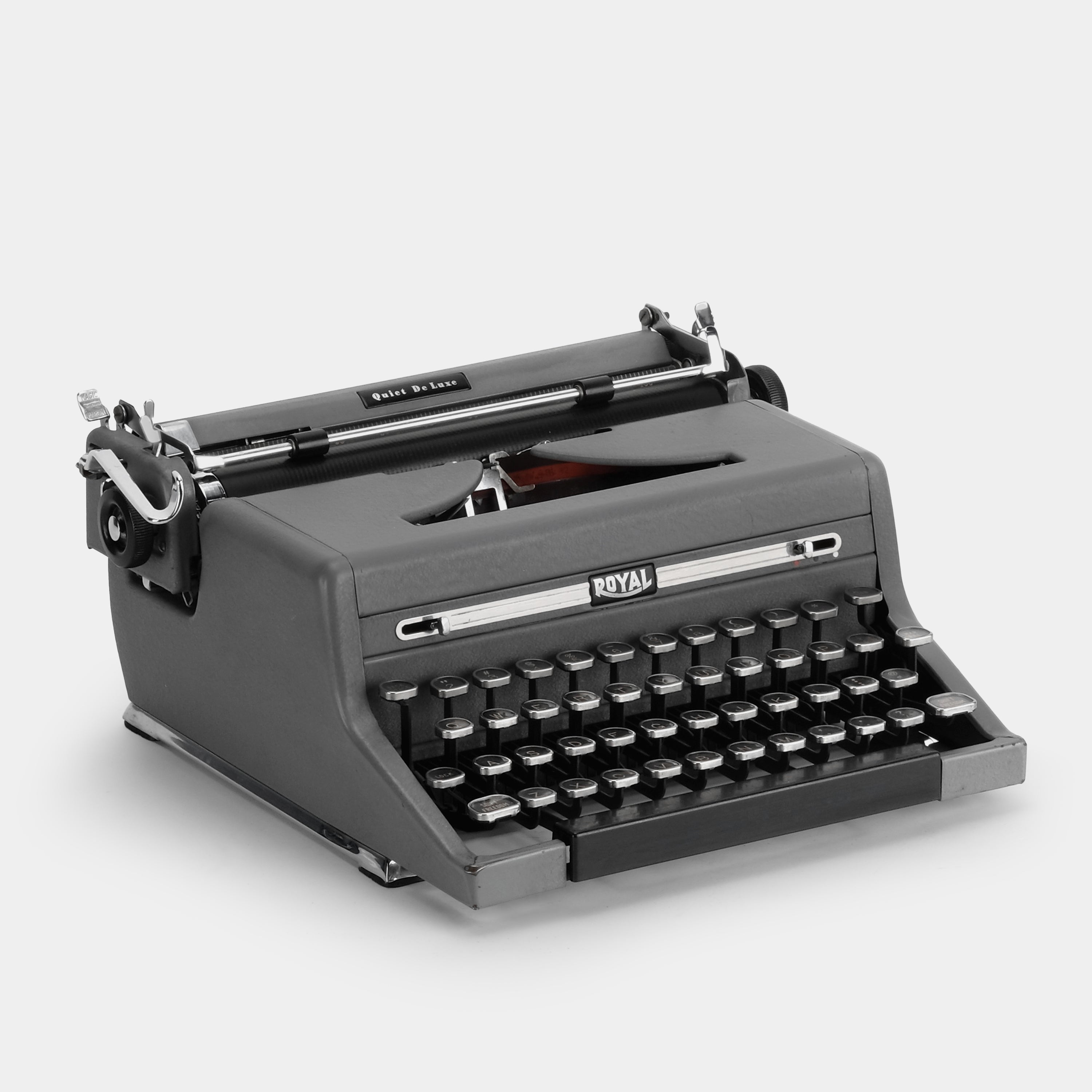 Royal Quiet De Luxe Grey Manual Typewriter
