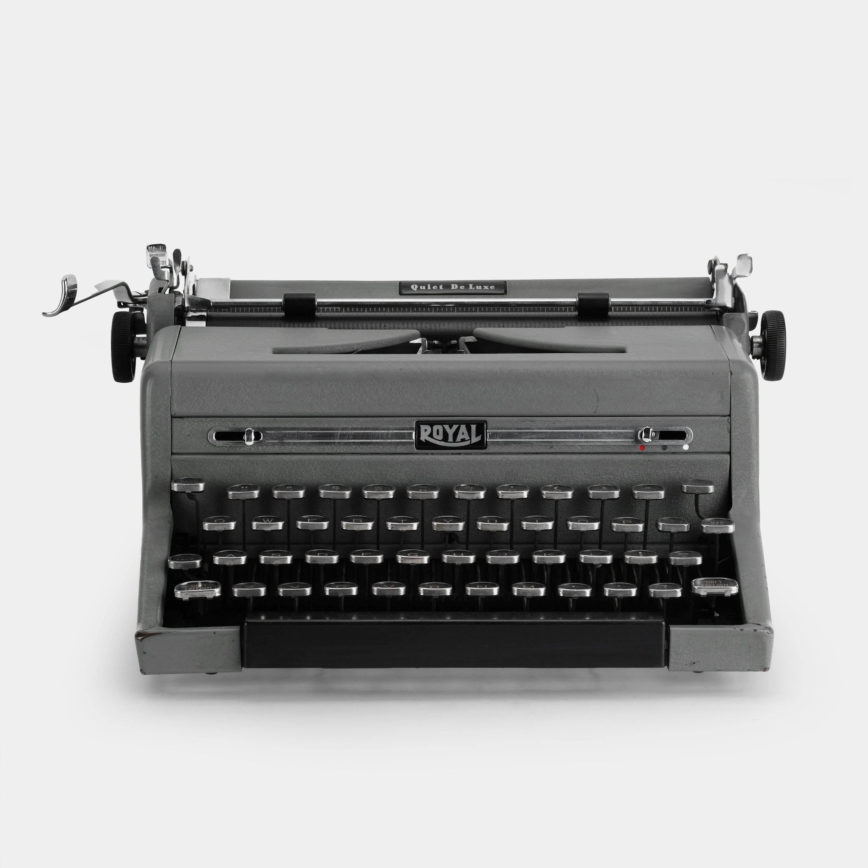 Royal Quiet De Luxe Grey Manual Typewriter