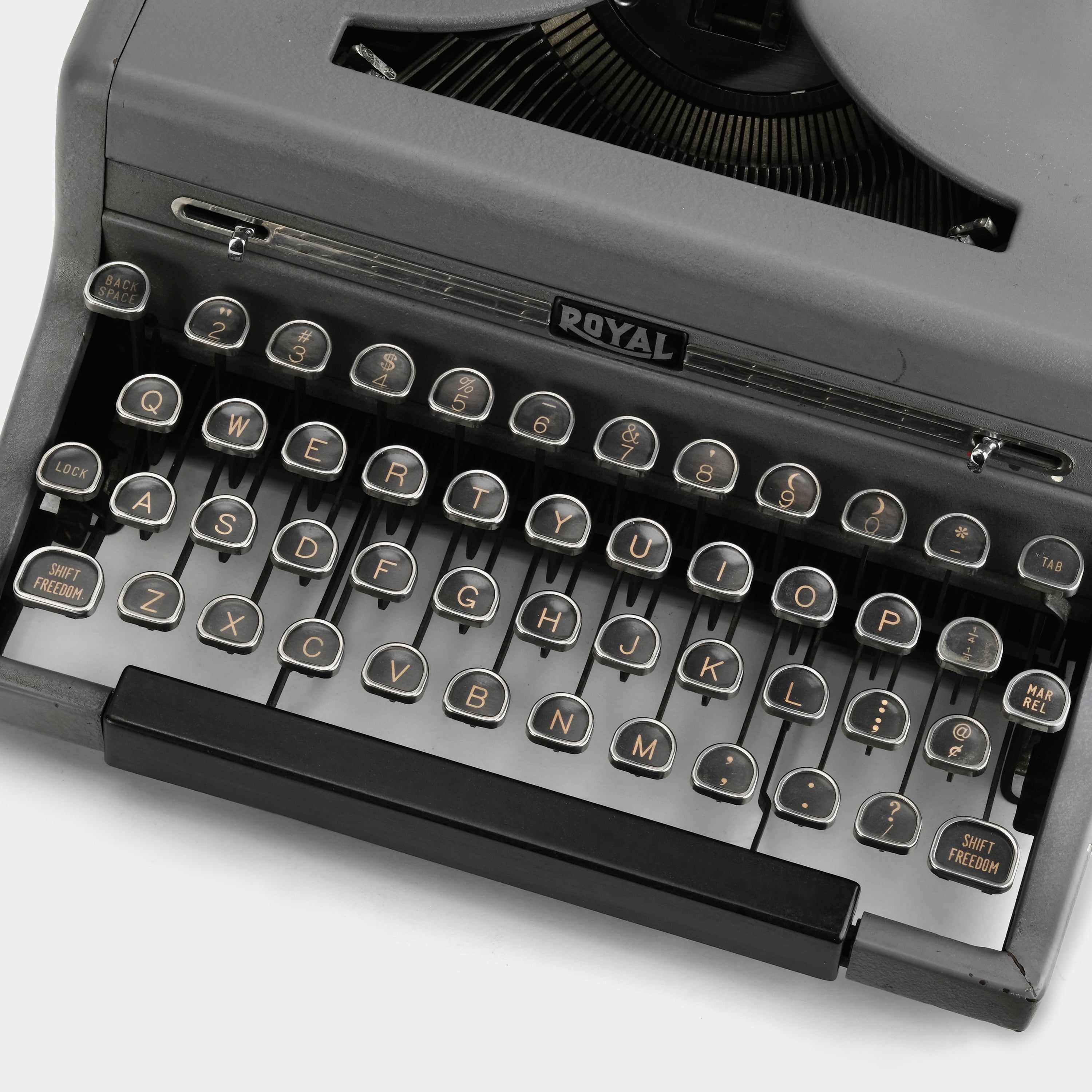 Royal Quiet De Luxe Grey Manual Typewriter