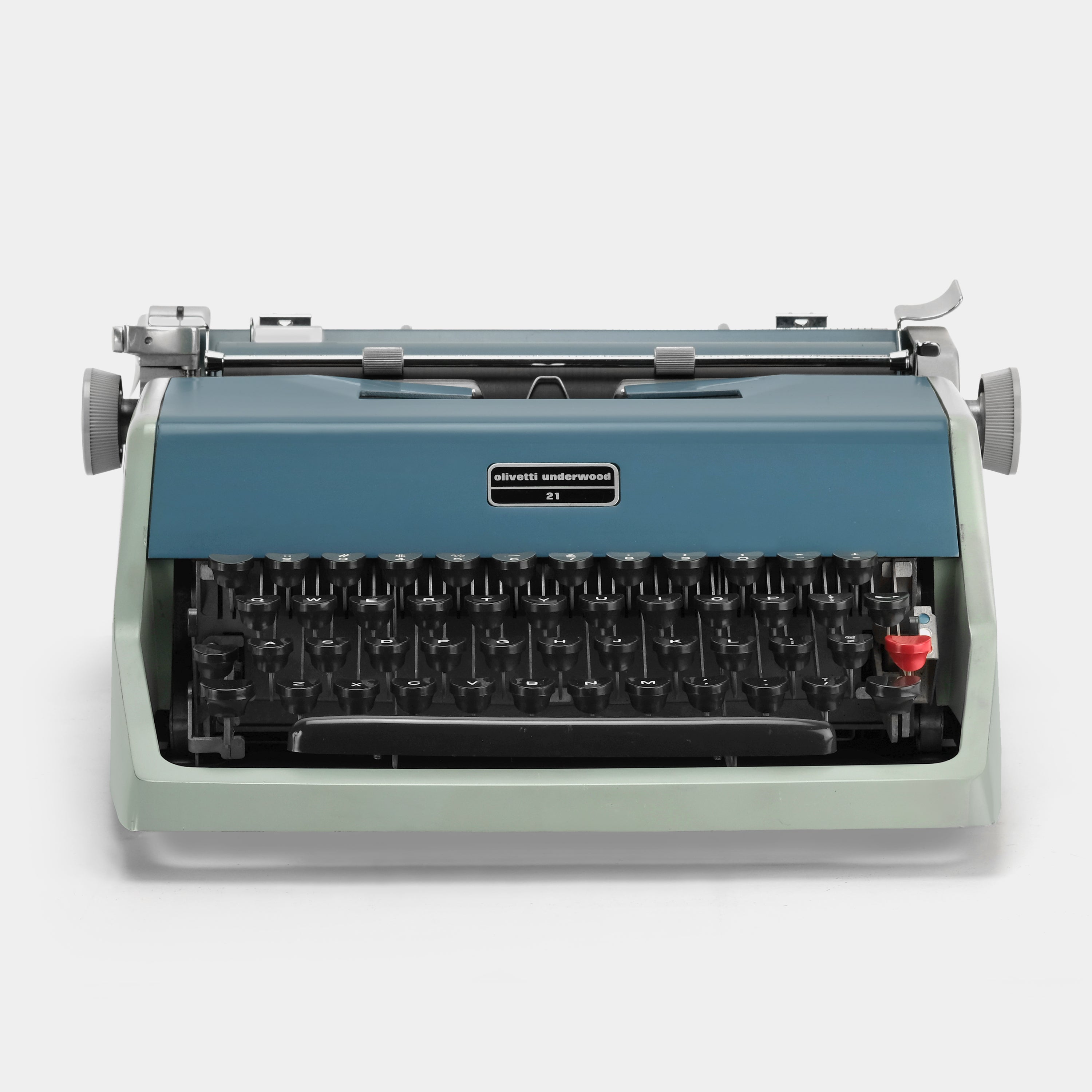Olivetti Underwood 21 Blue Manual Typewriter