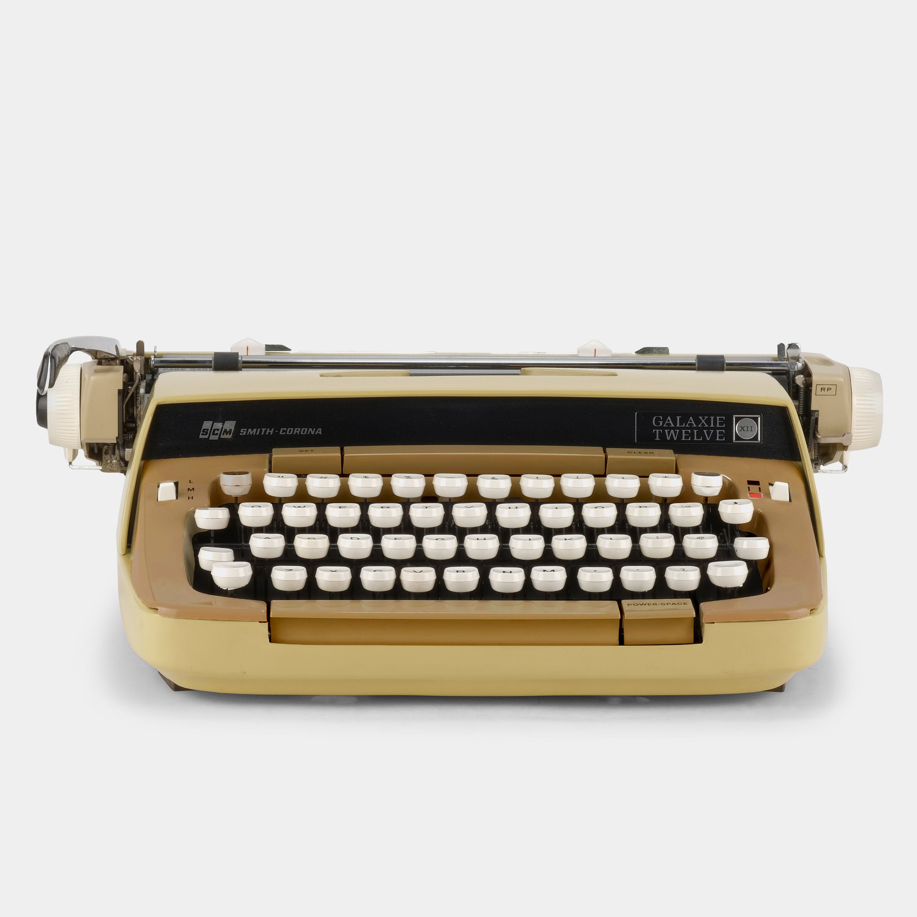 Smith-Corona Galaxie XII Mustard Yellow Manual Typewriter and Case