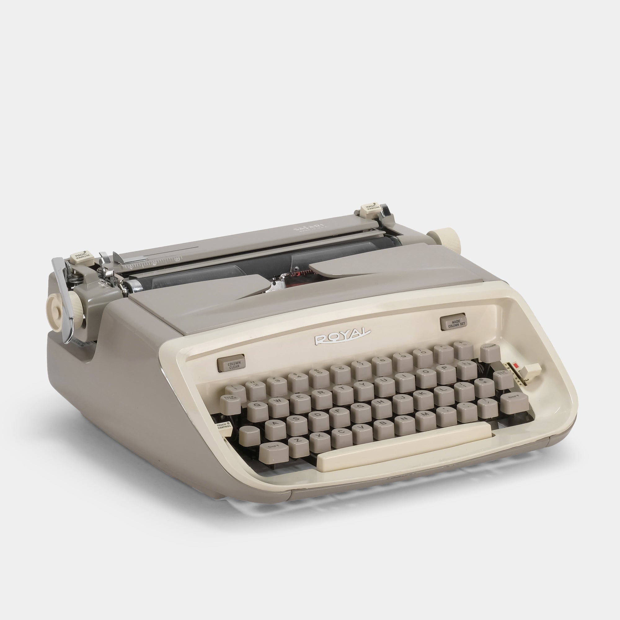 Royal Safari Tan Manual Typewriter and Case