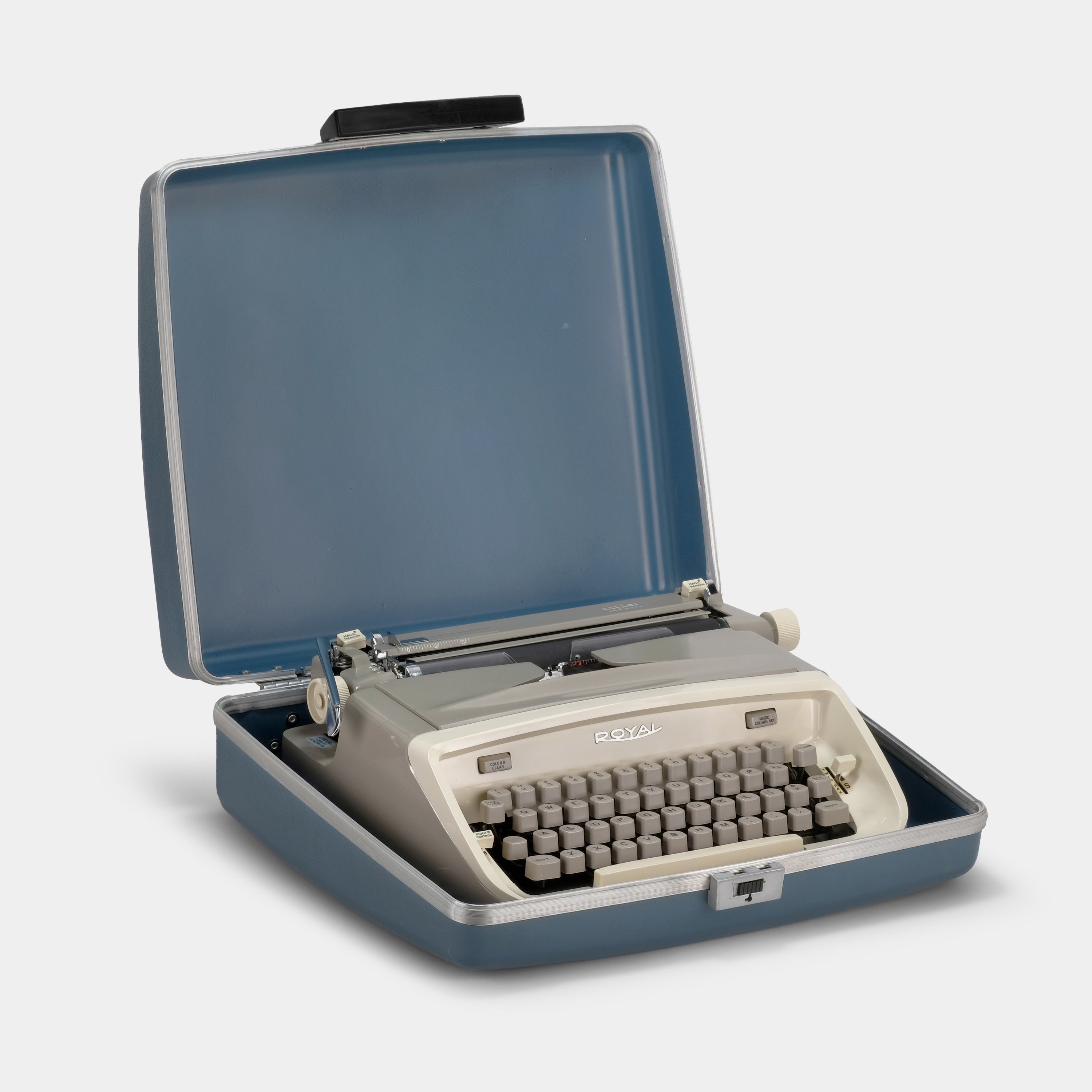 Royal Safari Tan Manual Typewriter and Case