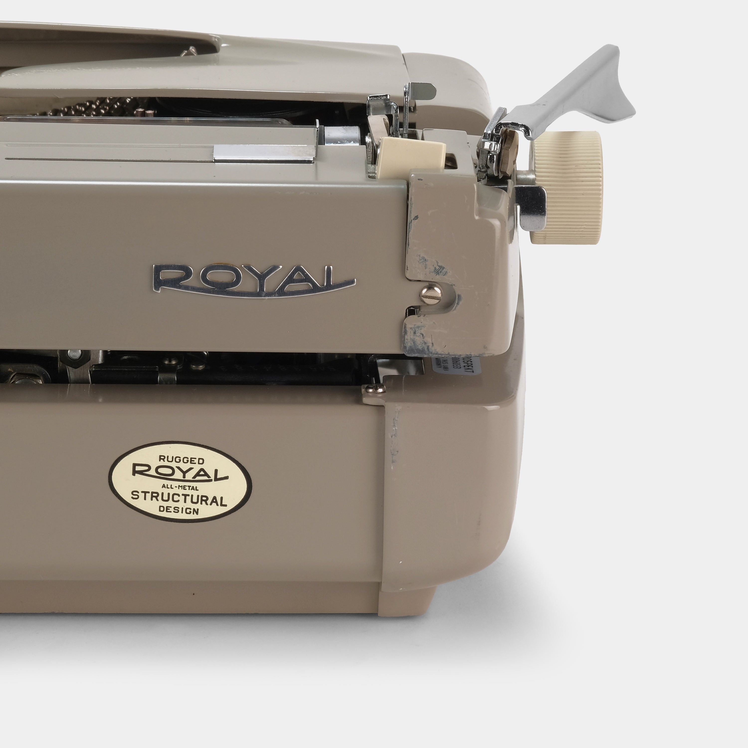 Royal Safari Tan Manual Typewriter and Case