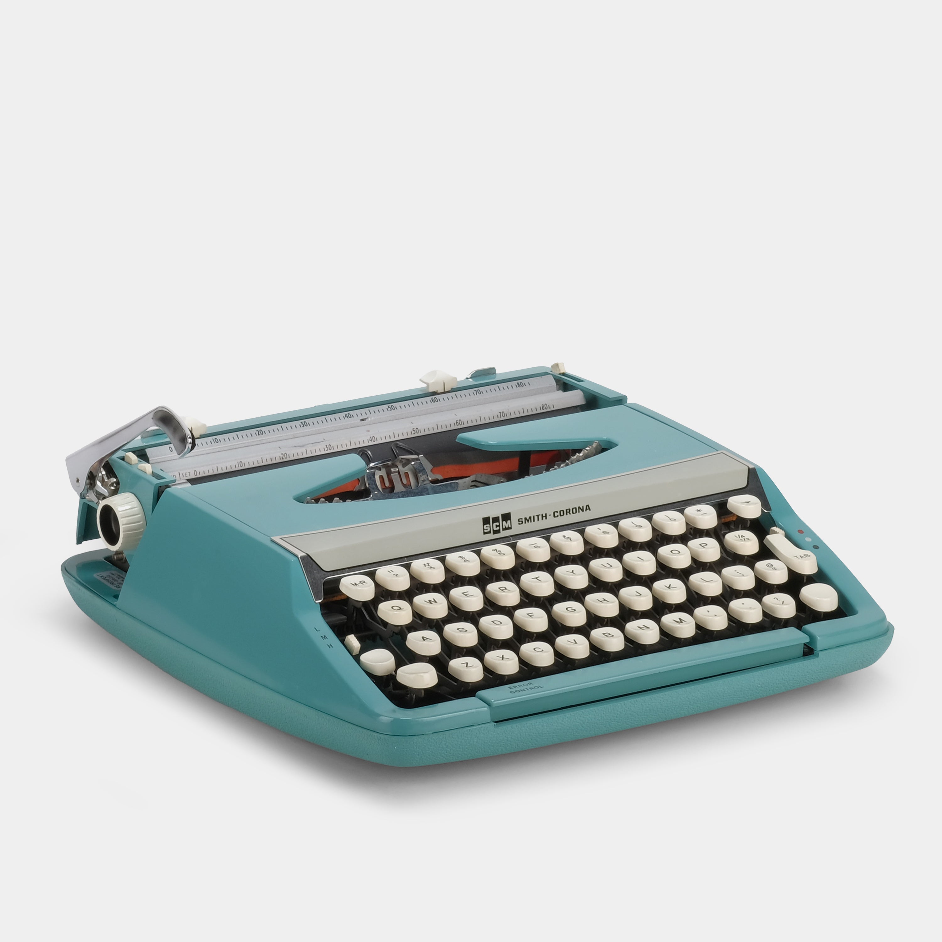 Smith Corona Corsair Vintage Portable Typewriter Aqua Turquoise high quality Blue MCM