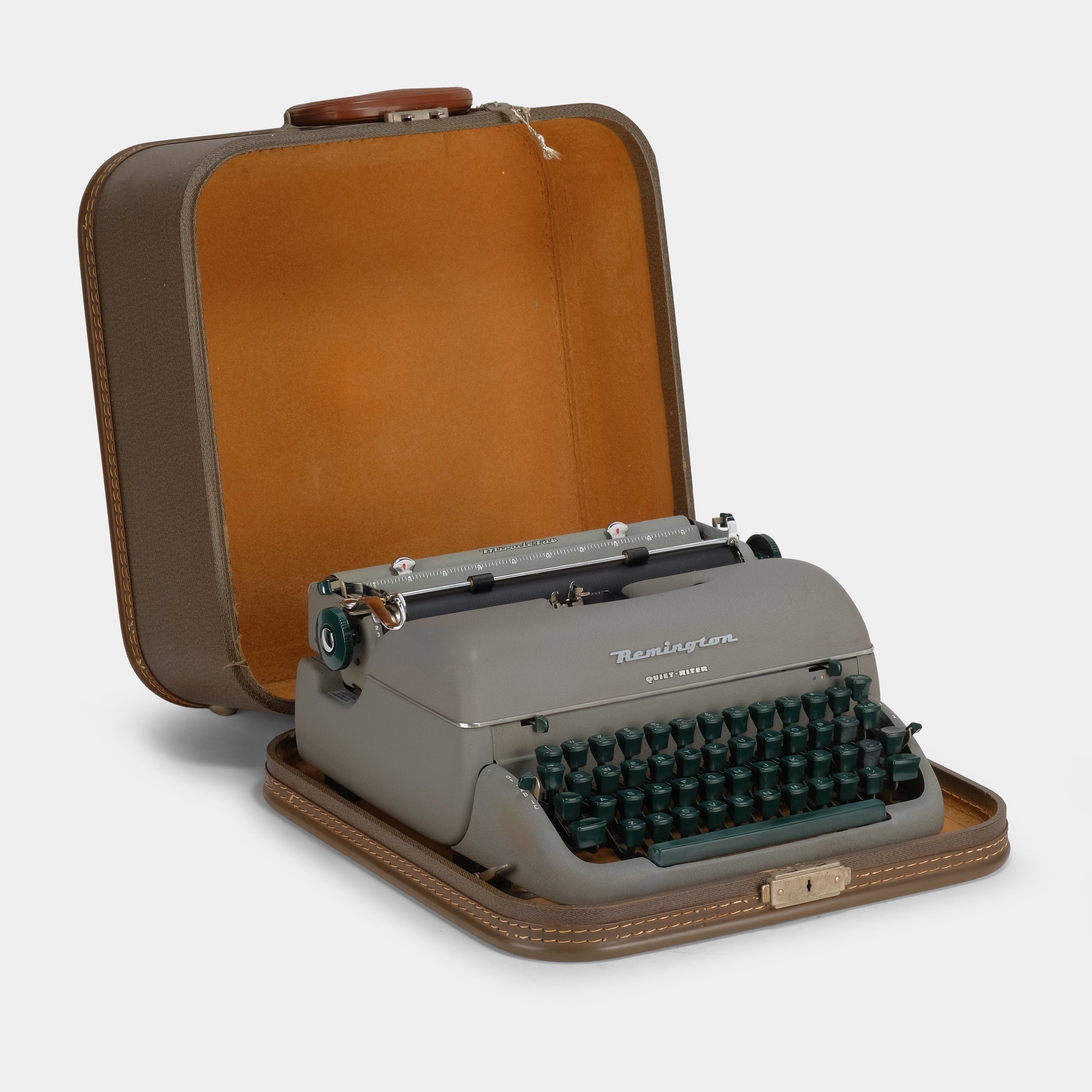 Remington Quiet-Riter Grey Manual Typewriter and Case