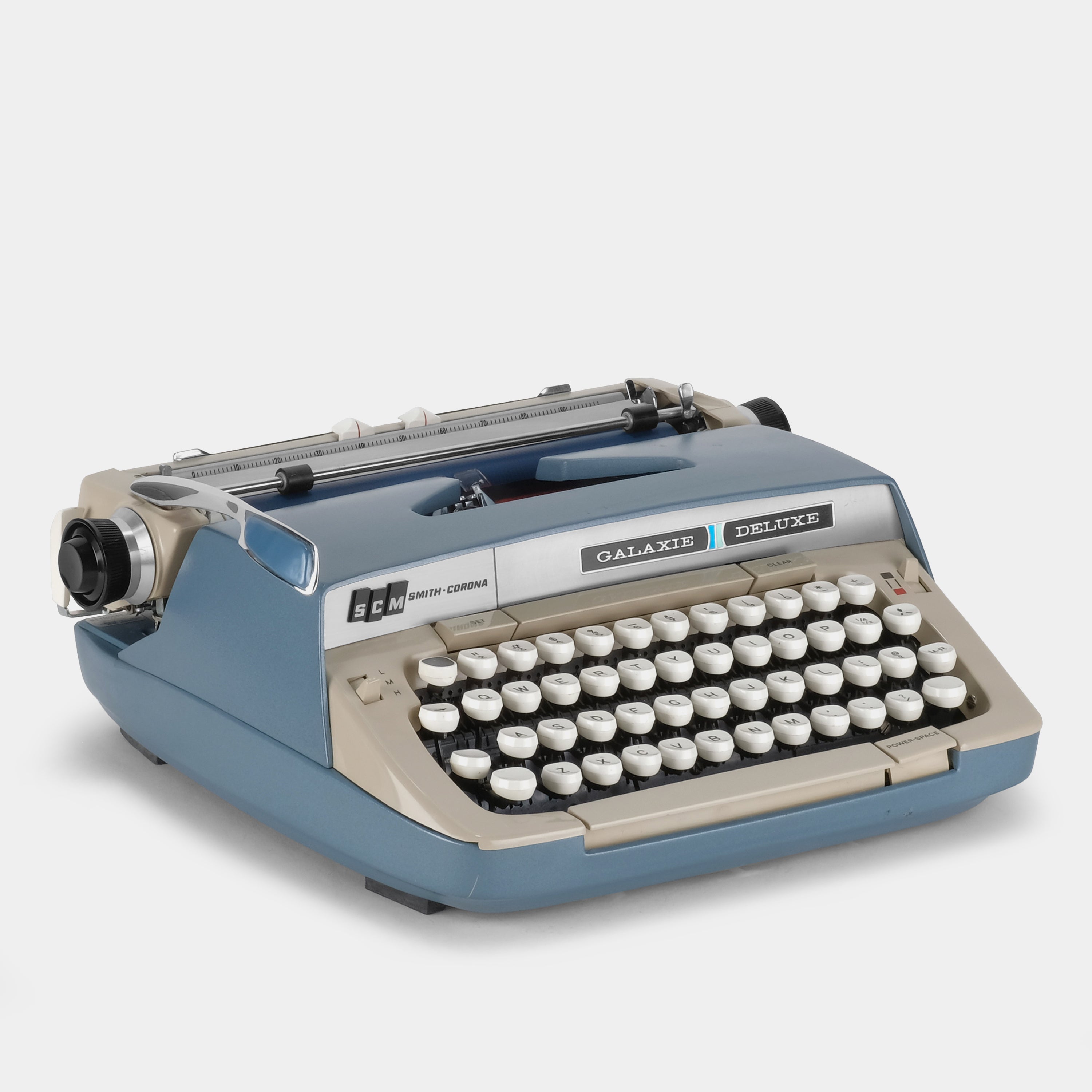 Smith-Corona Galaxie Deluxe Blue Manual Typewriter