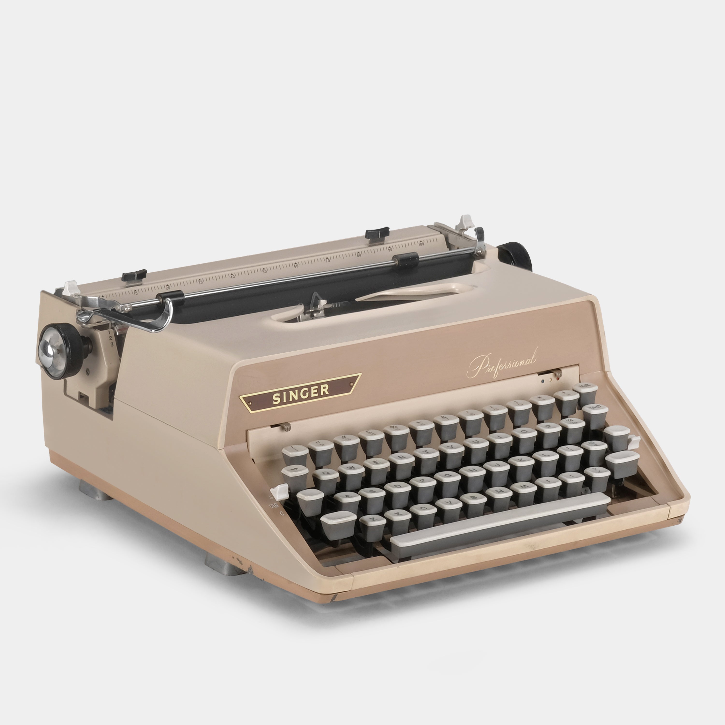 Singer Professional Beige Manual Typewriter and Case