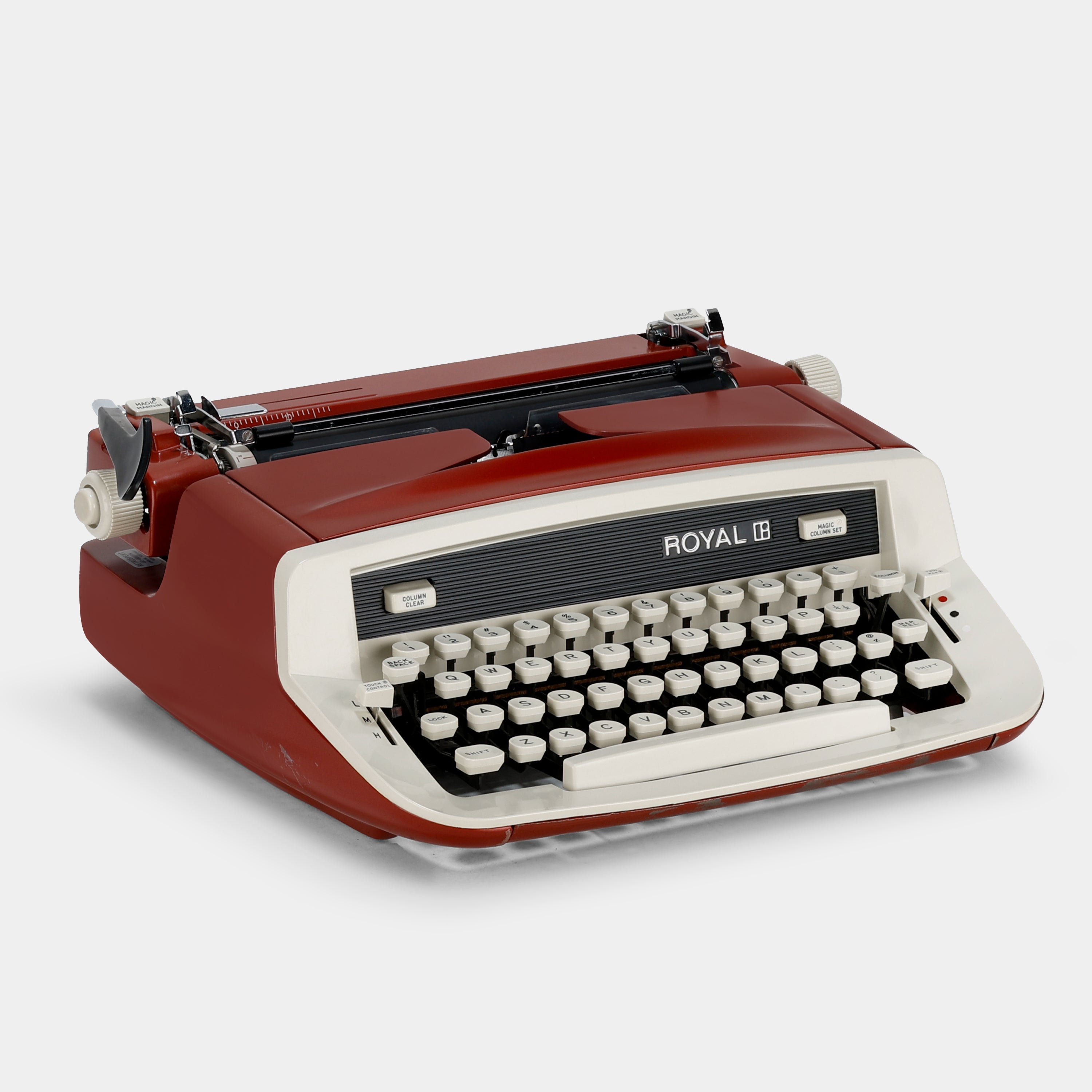 Royal Custom II Red Manual Typewriter and Case