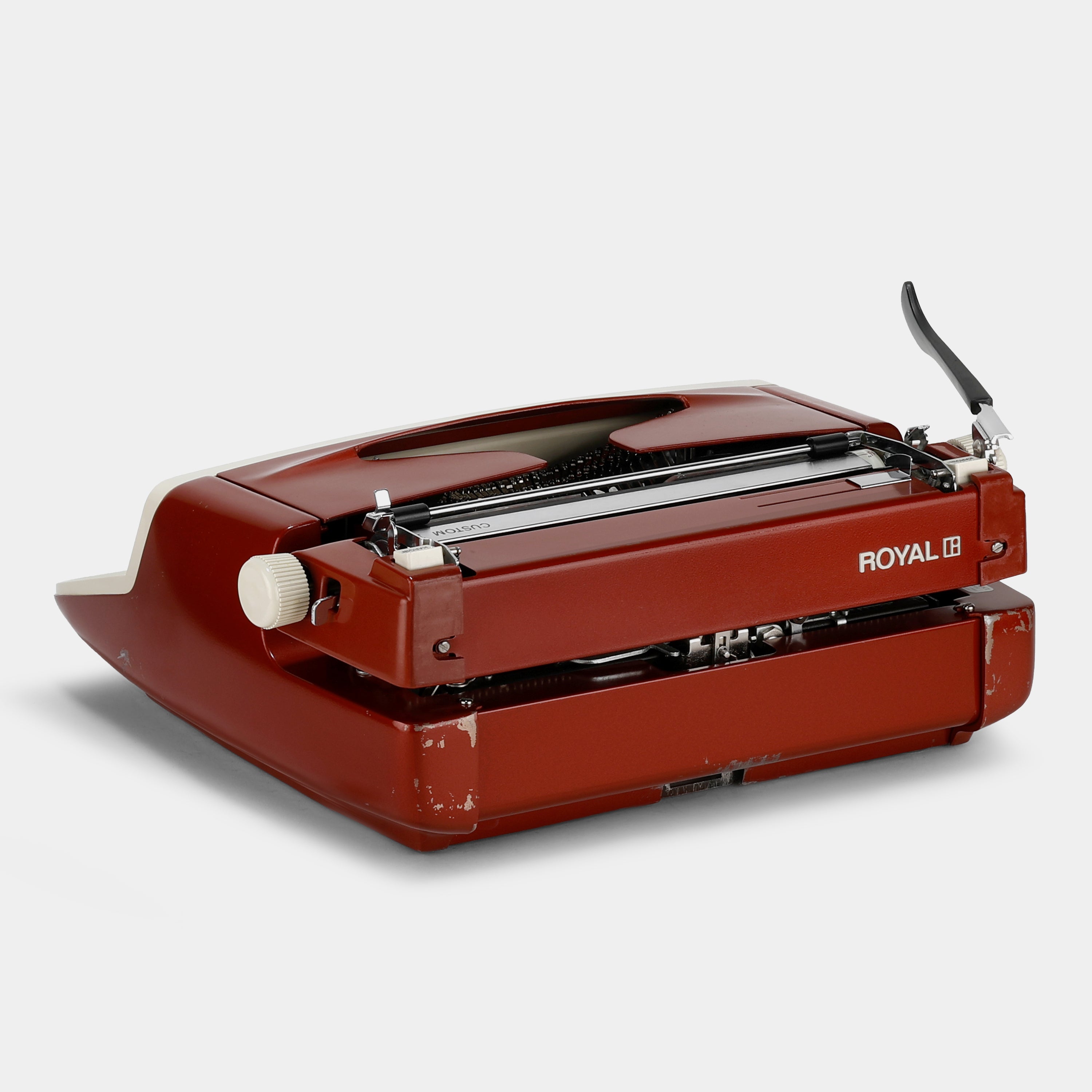 Royal Custom II Red Manual Typewriter and Case