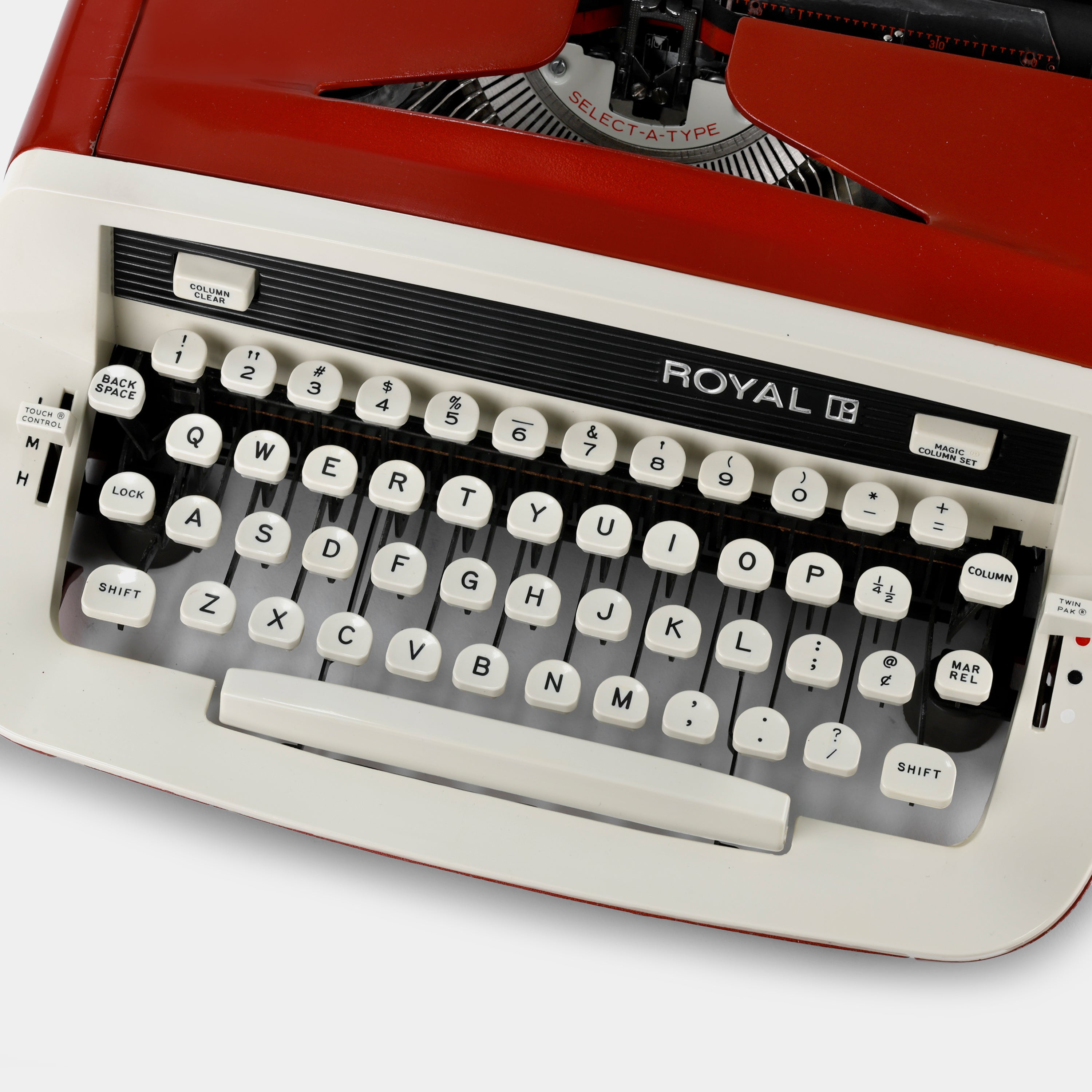 Royal Custom II Red Manual Typewriter and Case