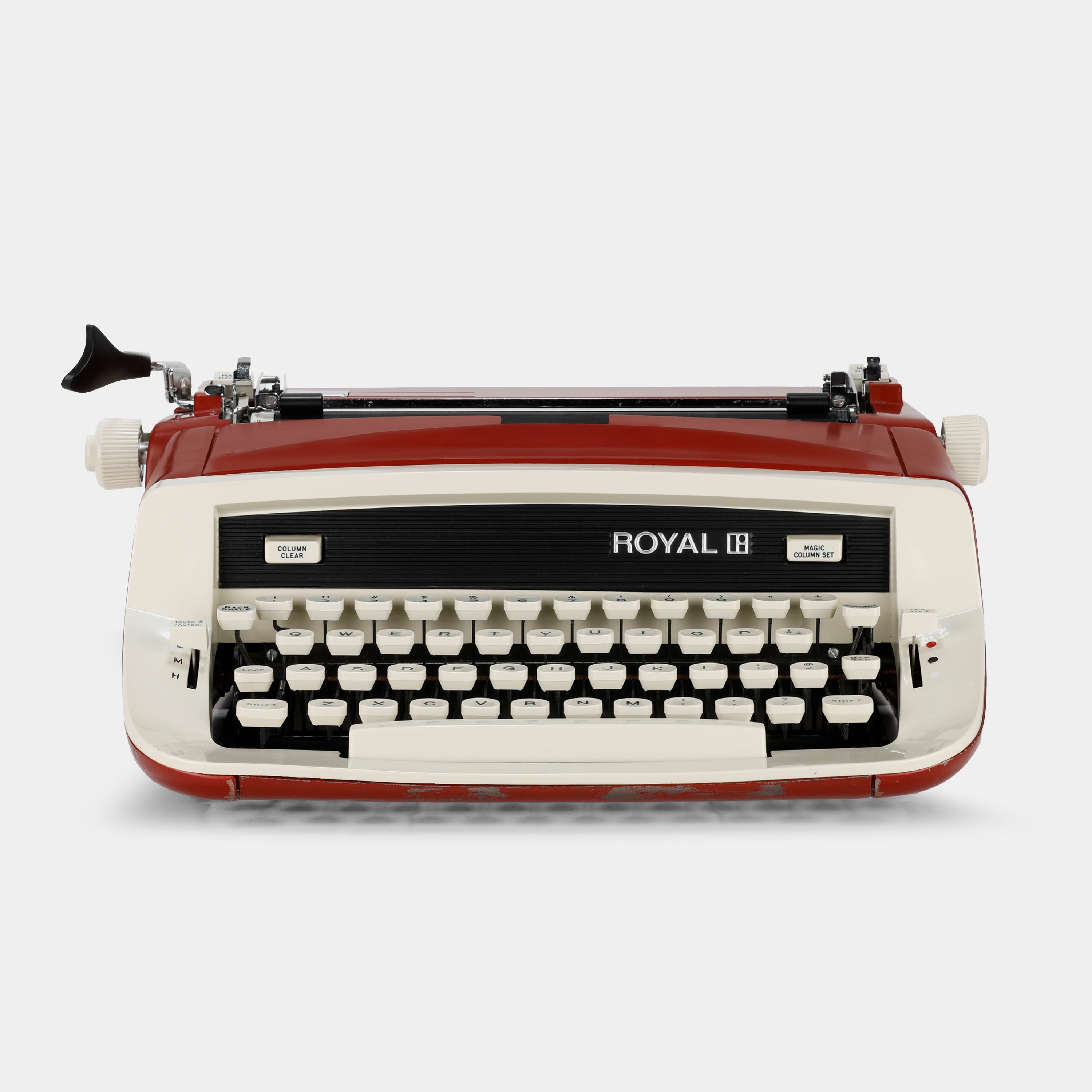 Royal Custom II Red Manual Typewriter and Case