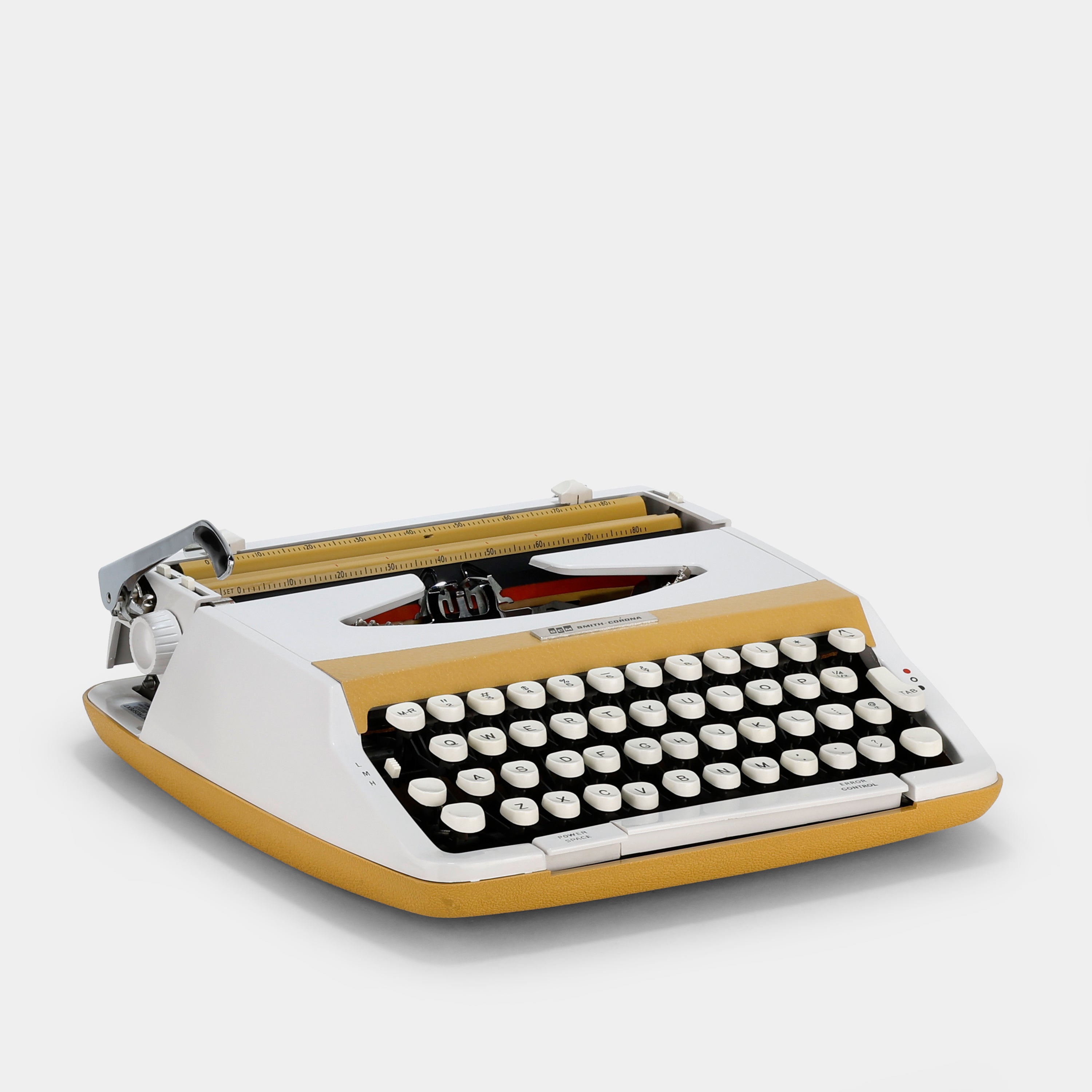 Smith-Corona Profile 100 Yellow Manual Typewriter and Case