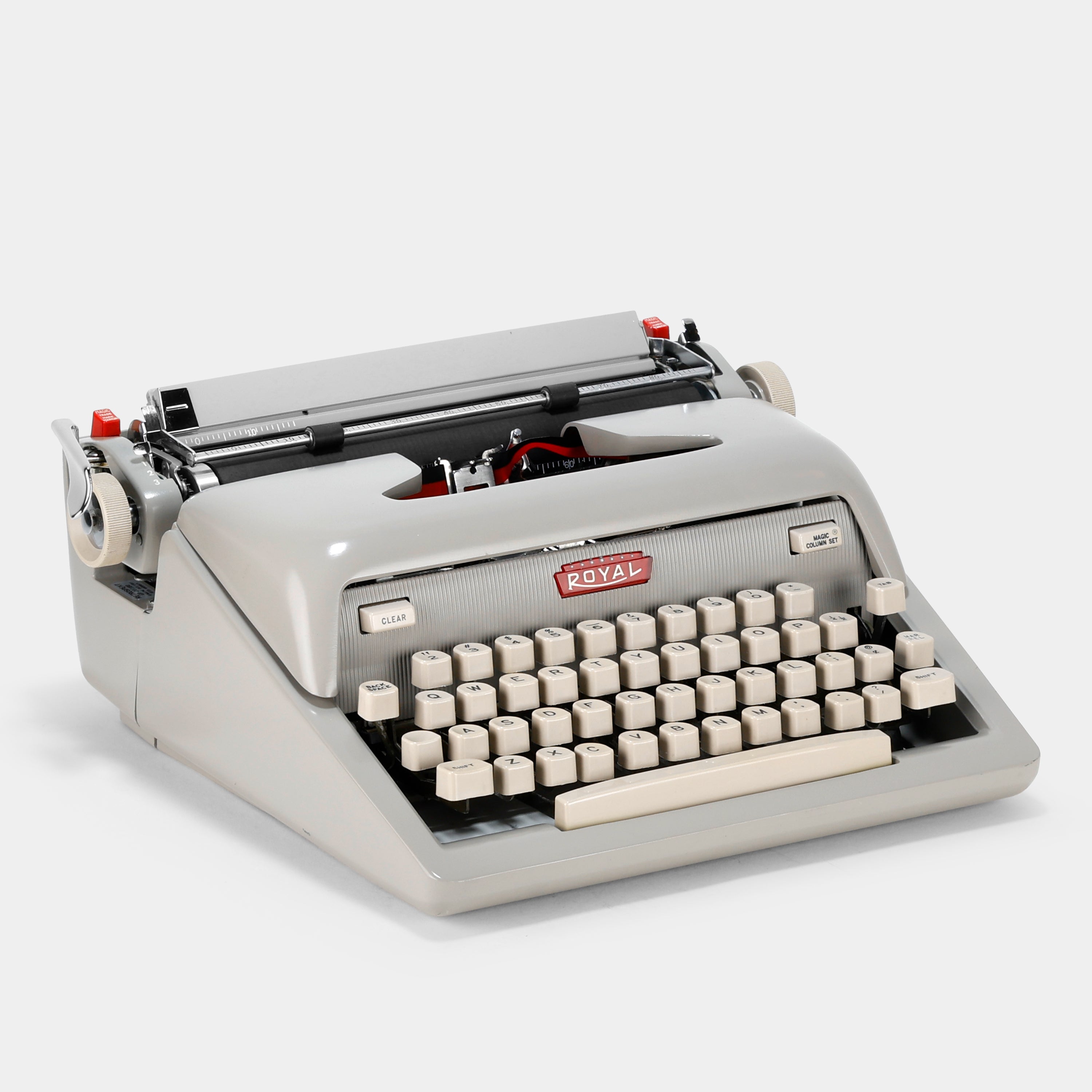 Royal Futura 600 Grey Manual Typewriter and Case