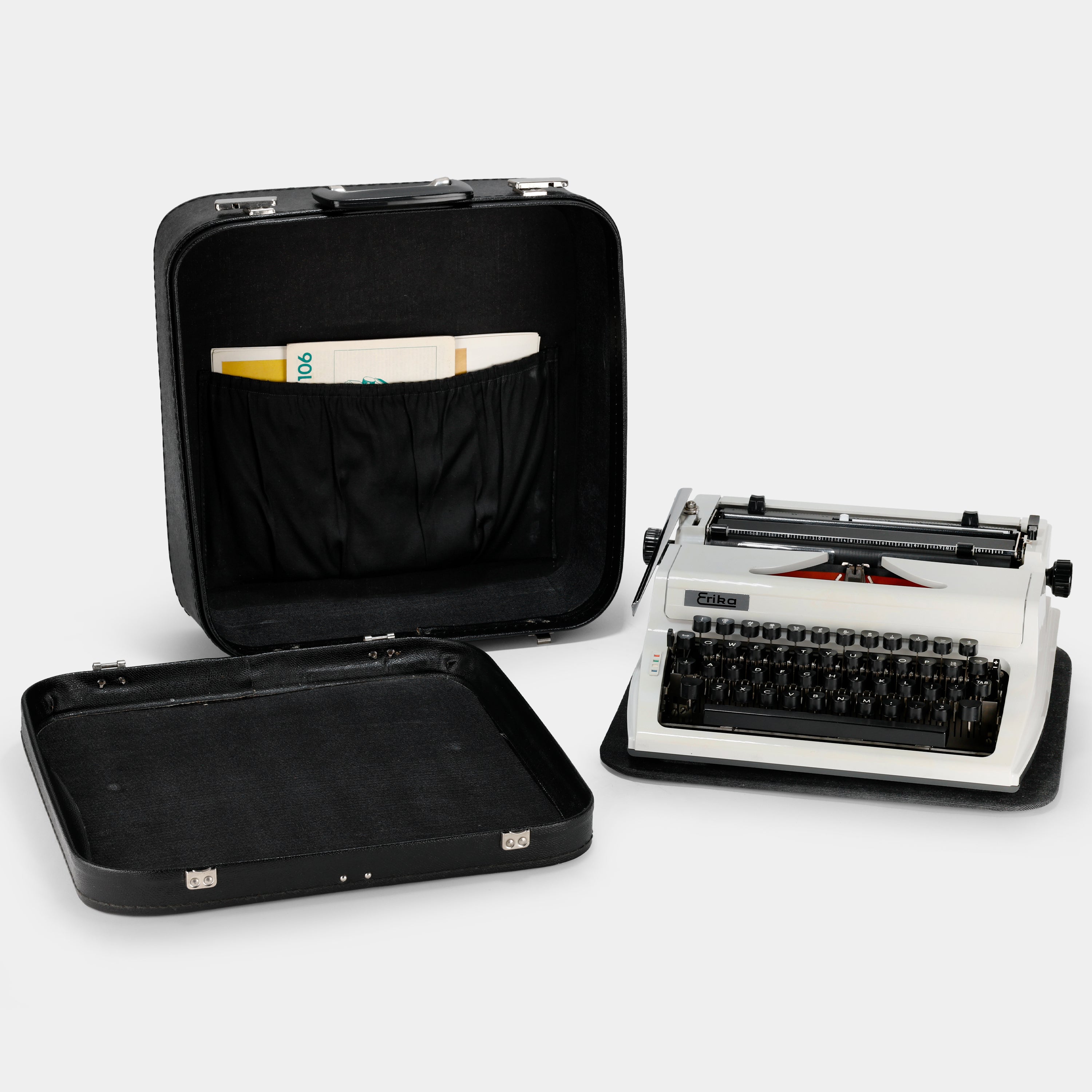 Erika 106 Ivory Manual Typewriter and Case