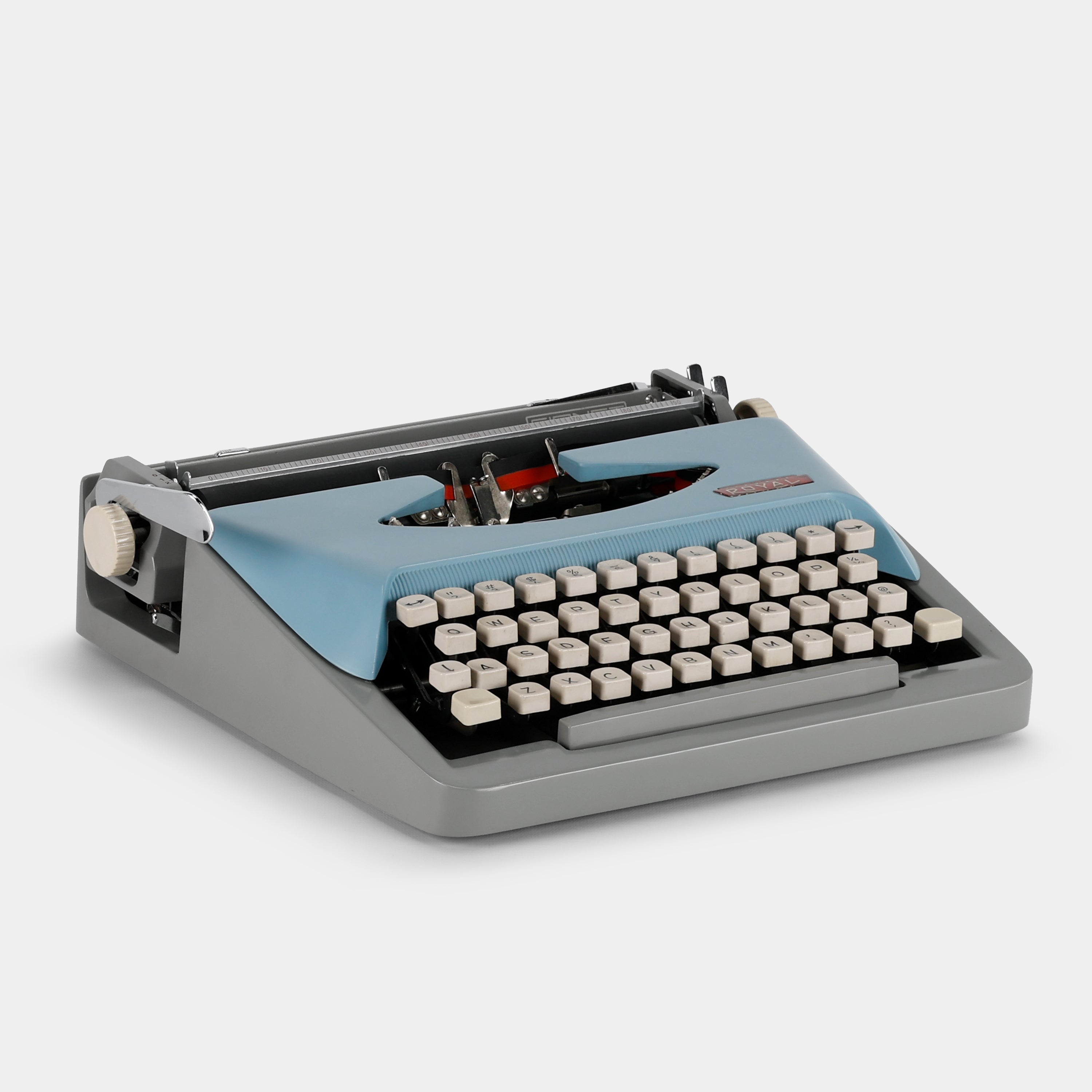 Royal Signet Blue Manual Typewriter and Case
