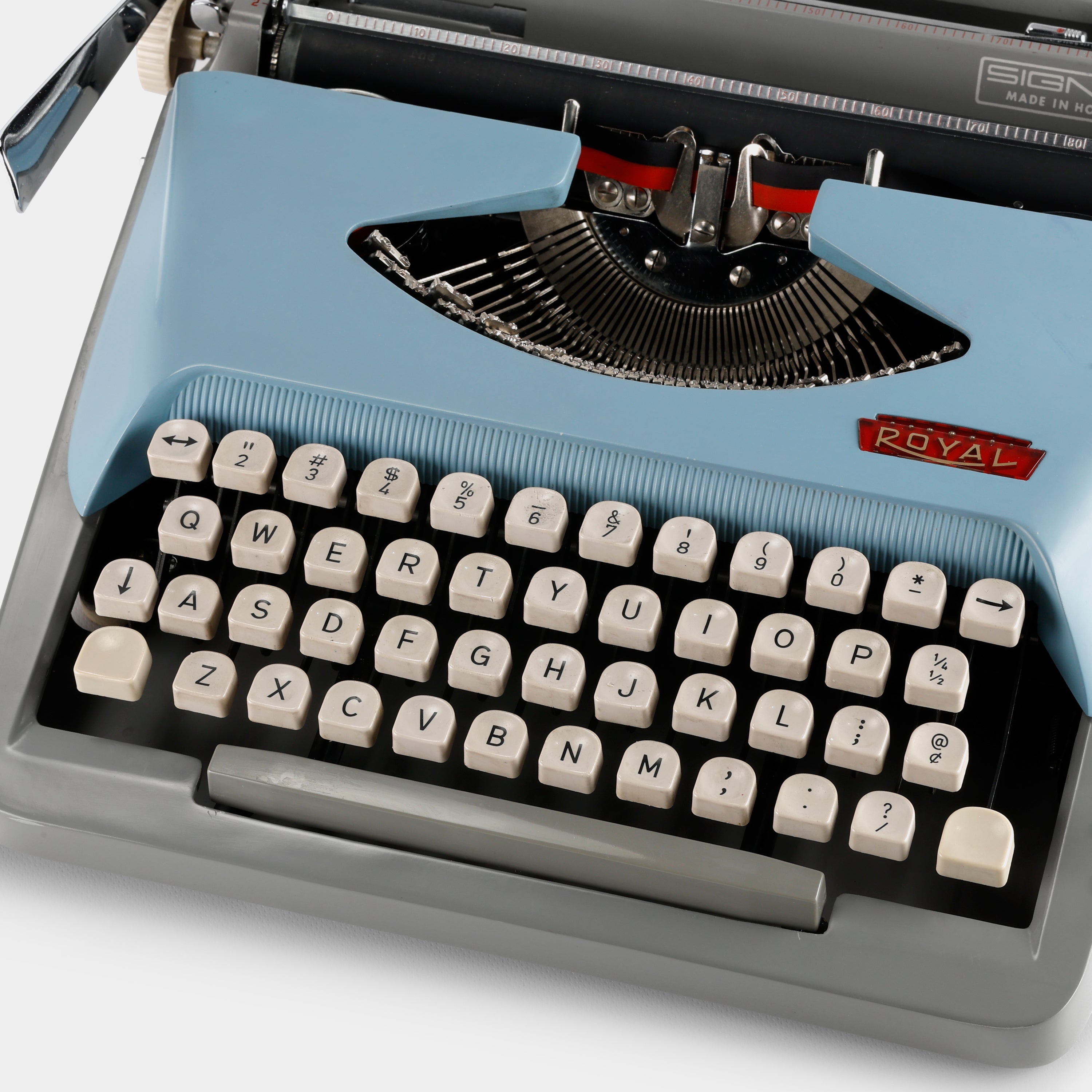 Royal Signet Blue Manual Typewriter and Case