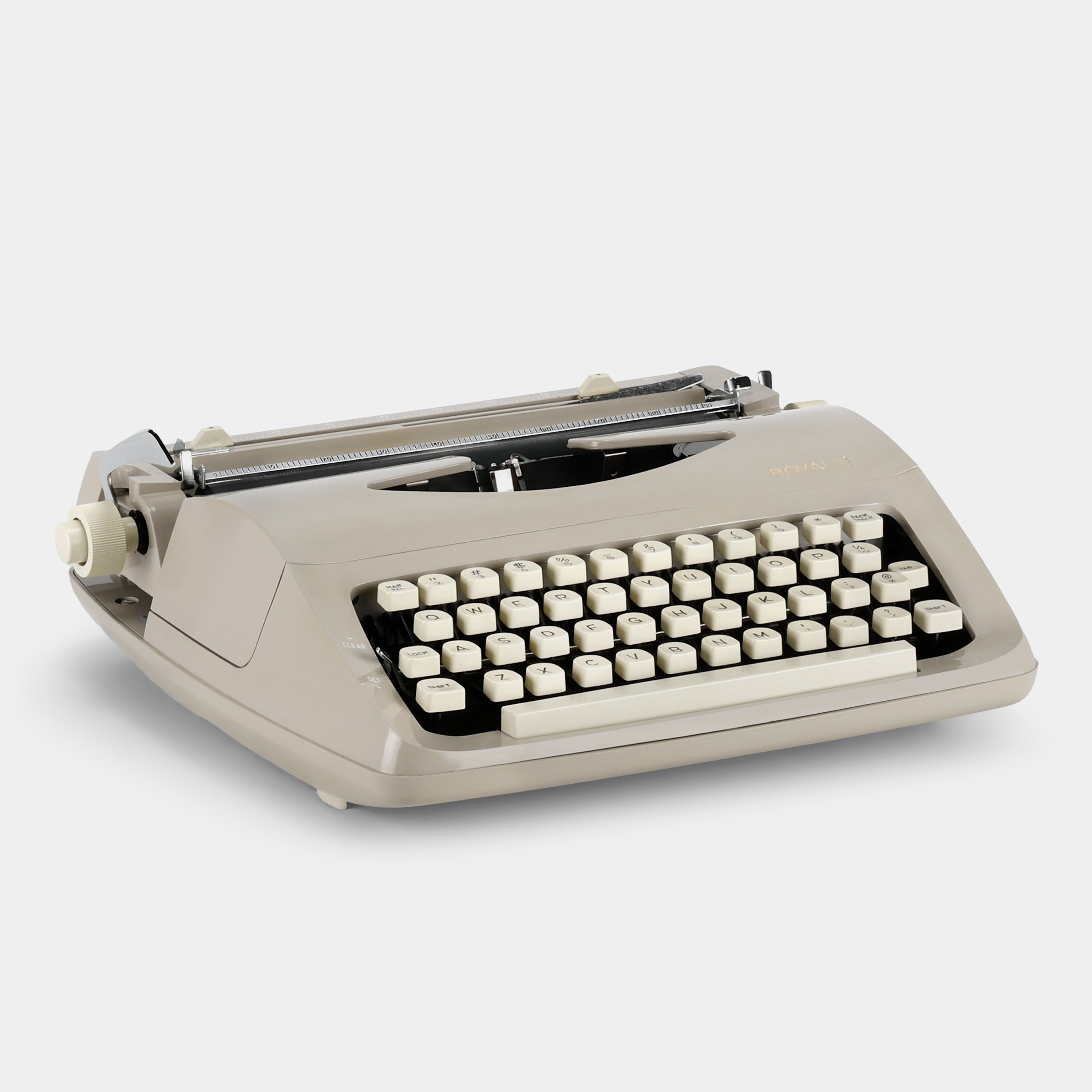 Royal Parade Beige Manual Typewriter and Case