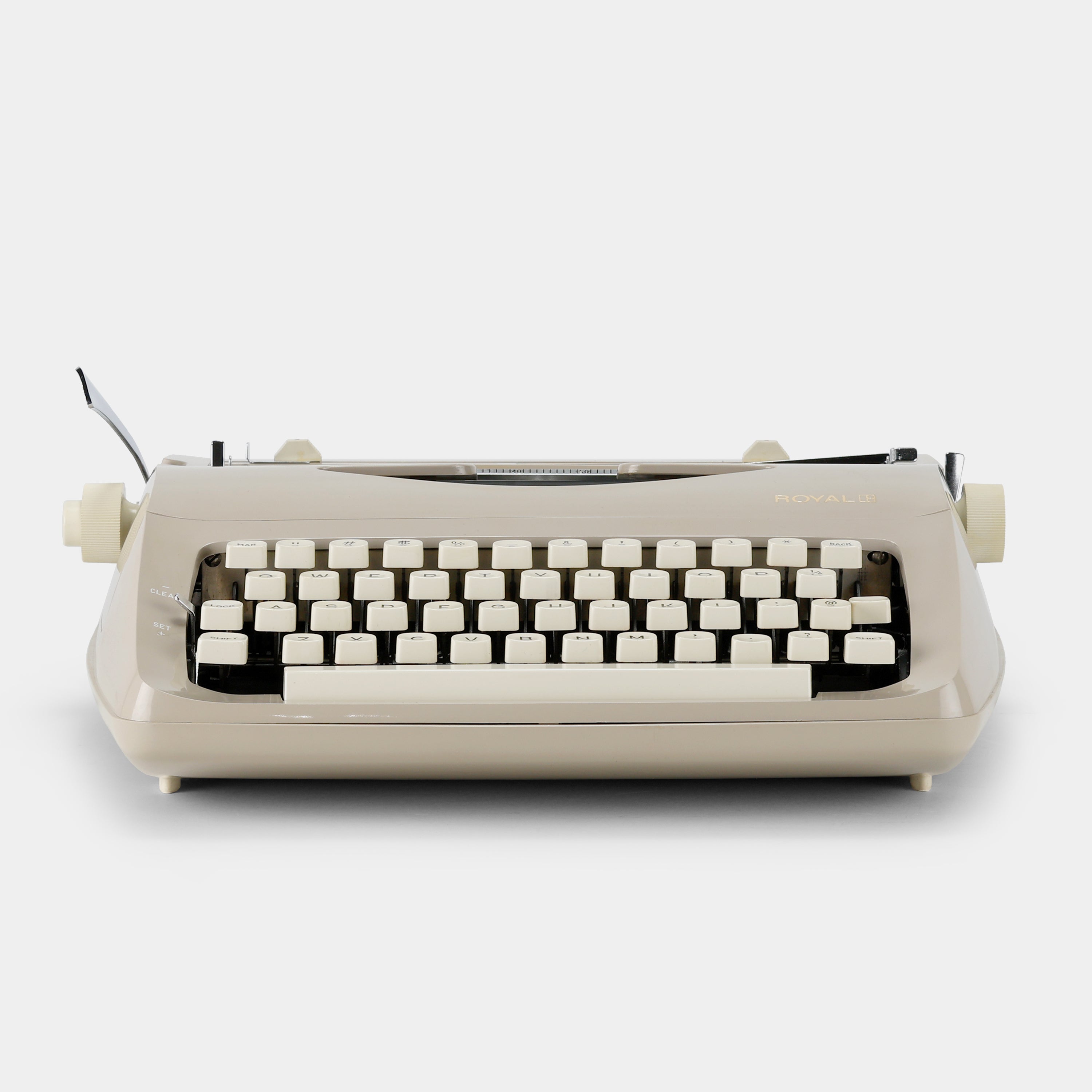 Royal Parade Beige Manual Typewriter and Case