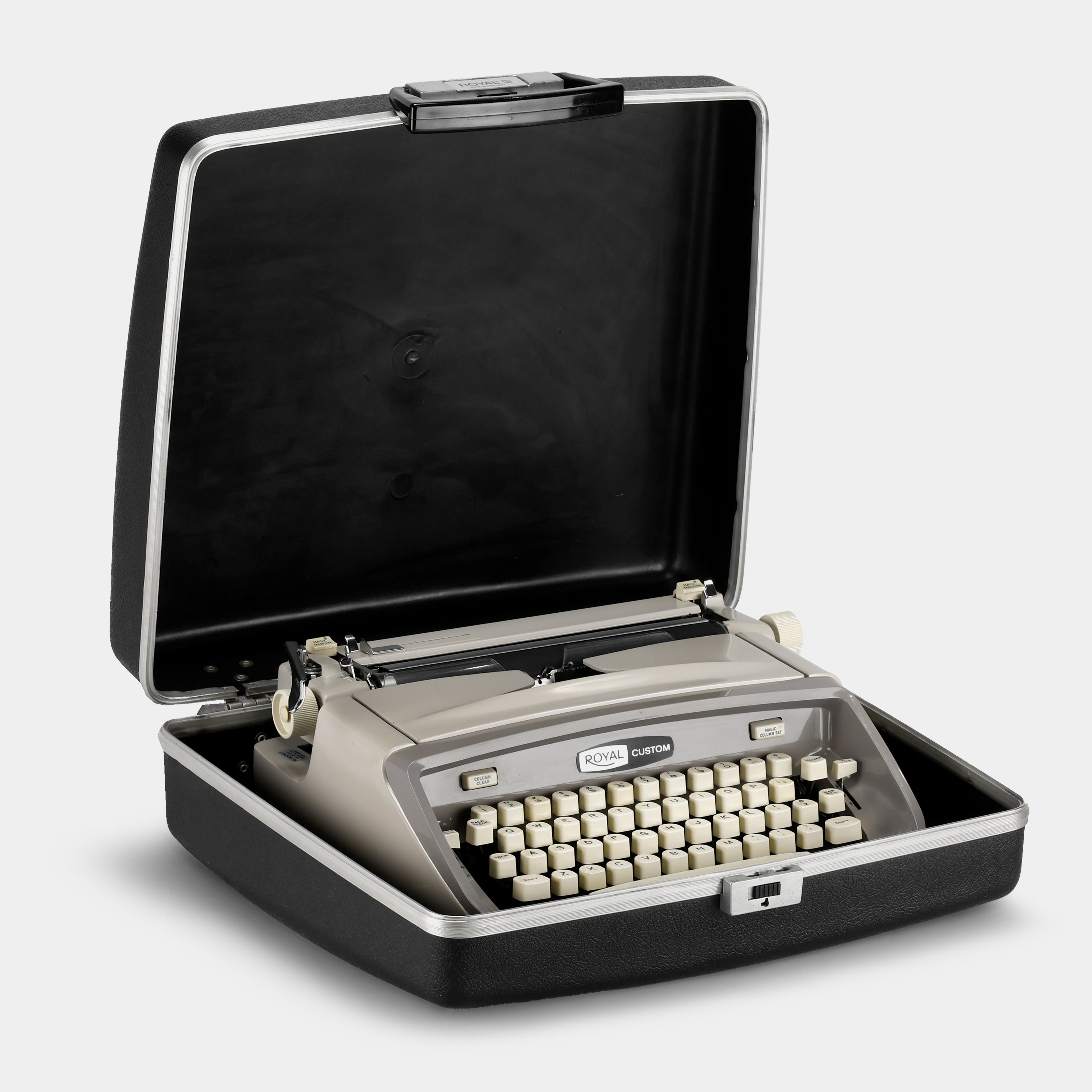 Royal Custom Beige and Grey Manual Typewriter and Case