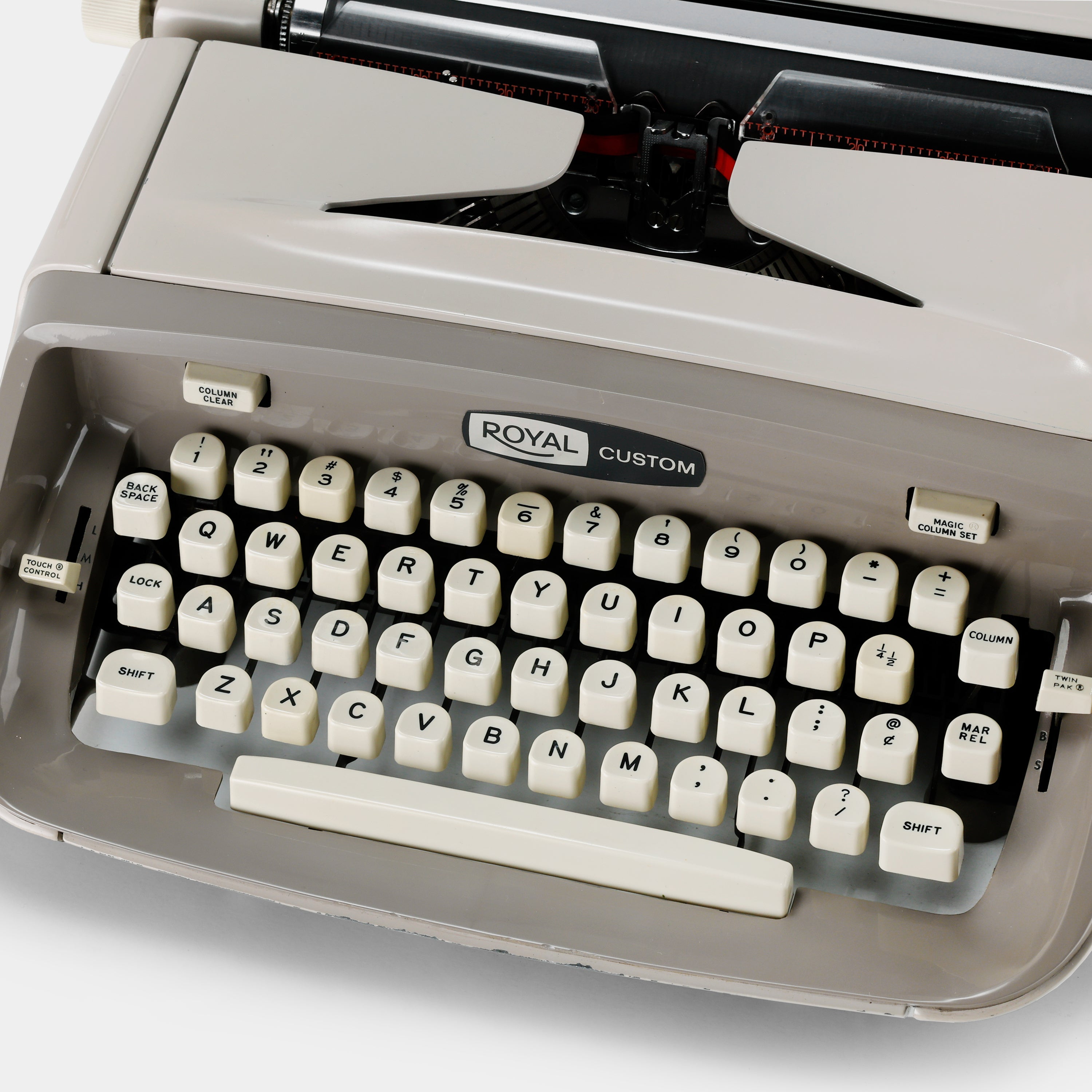 Royal Custom Beige and Grey Manual Typewriter and Case