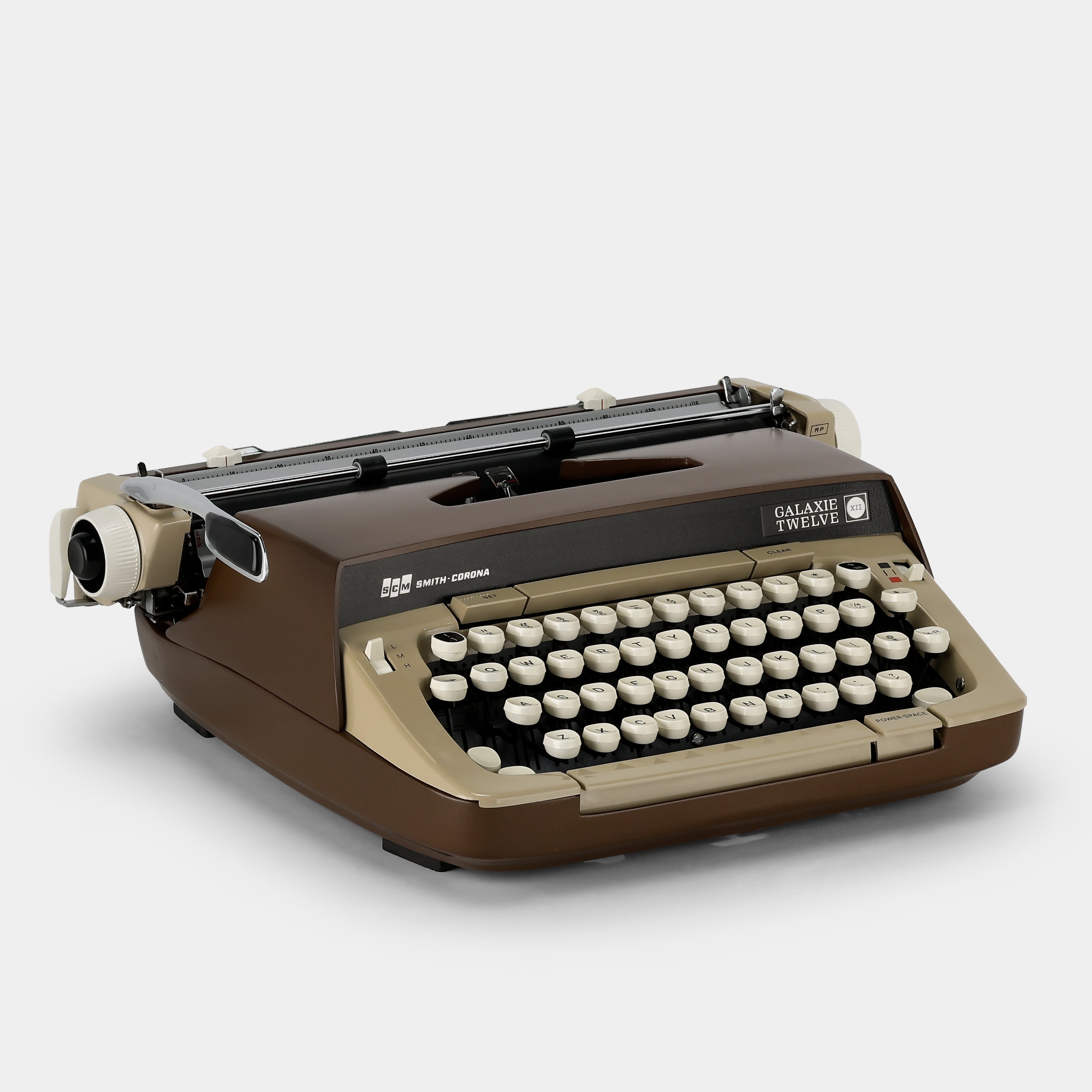 Smith-Corona Galaxie Twelve XII Brown Manual Typewriter and Case