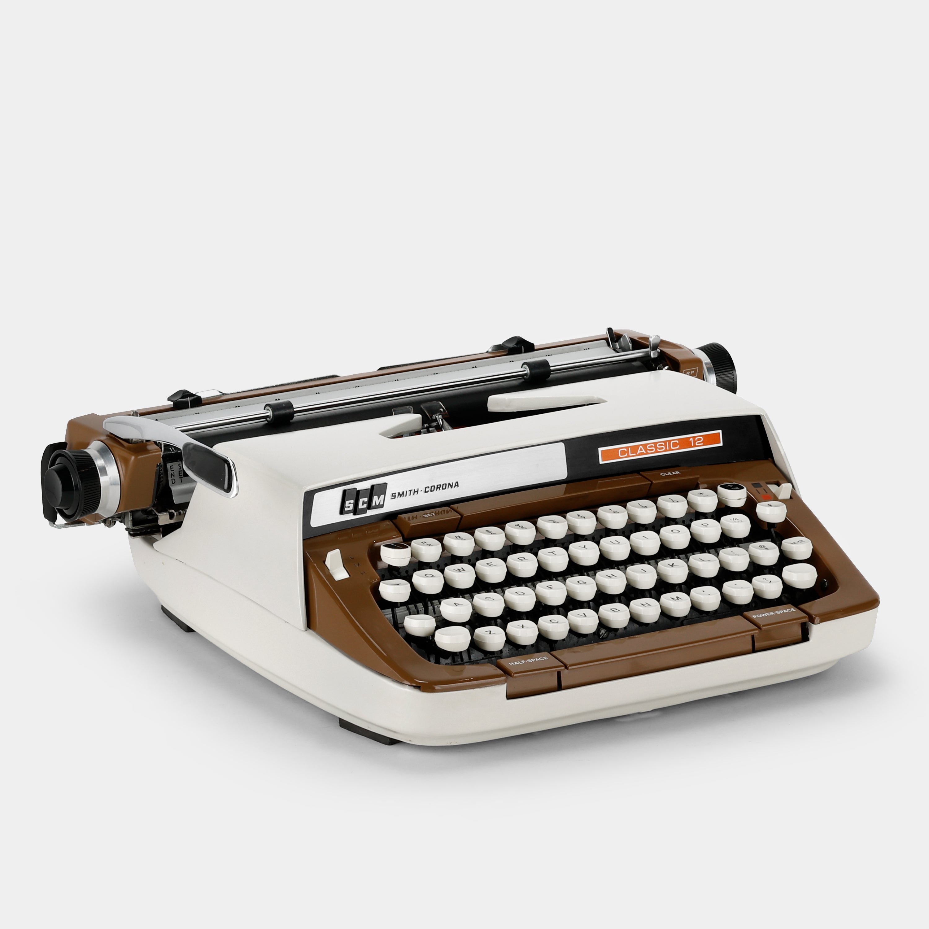 Smith-Corona Classic 12 Brown and Cream Manual Typewriter