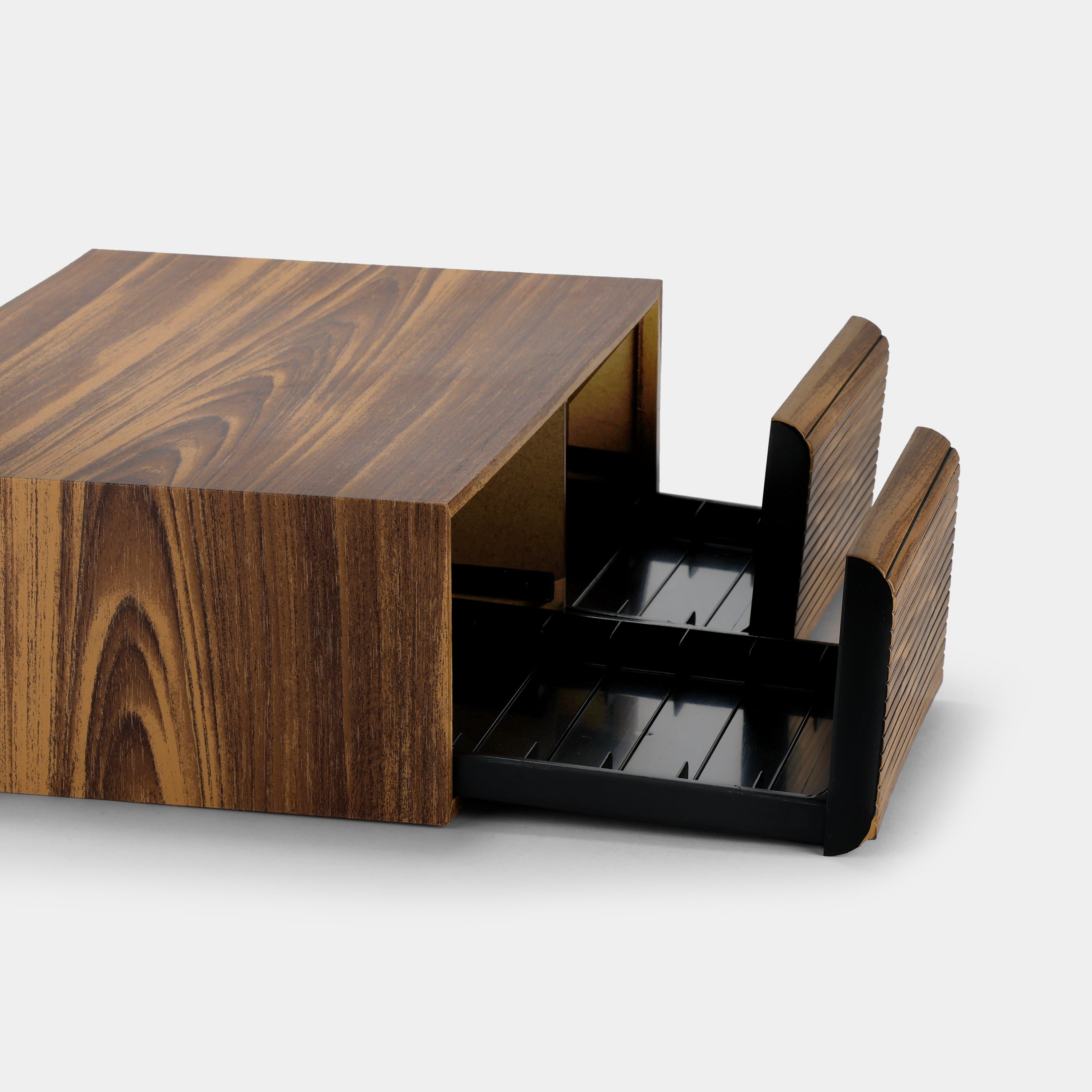 Wood Veneer VHS Tape Storage Drawers