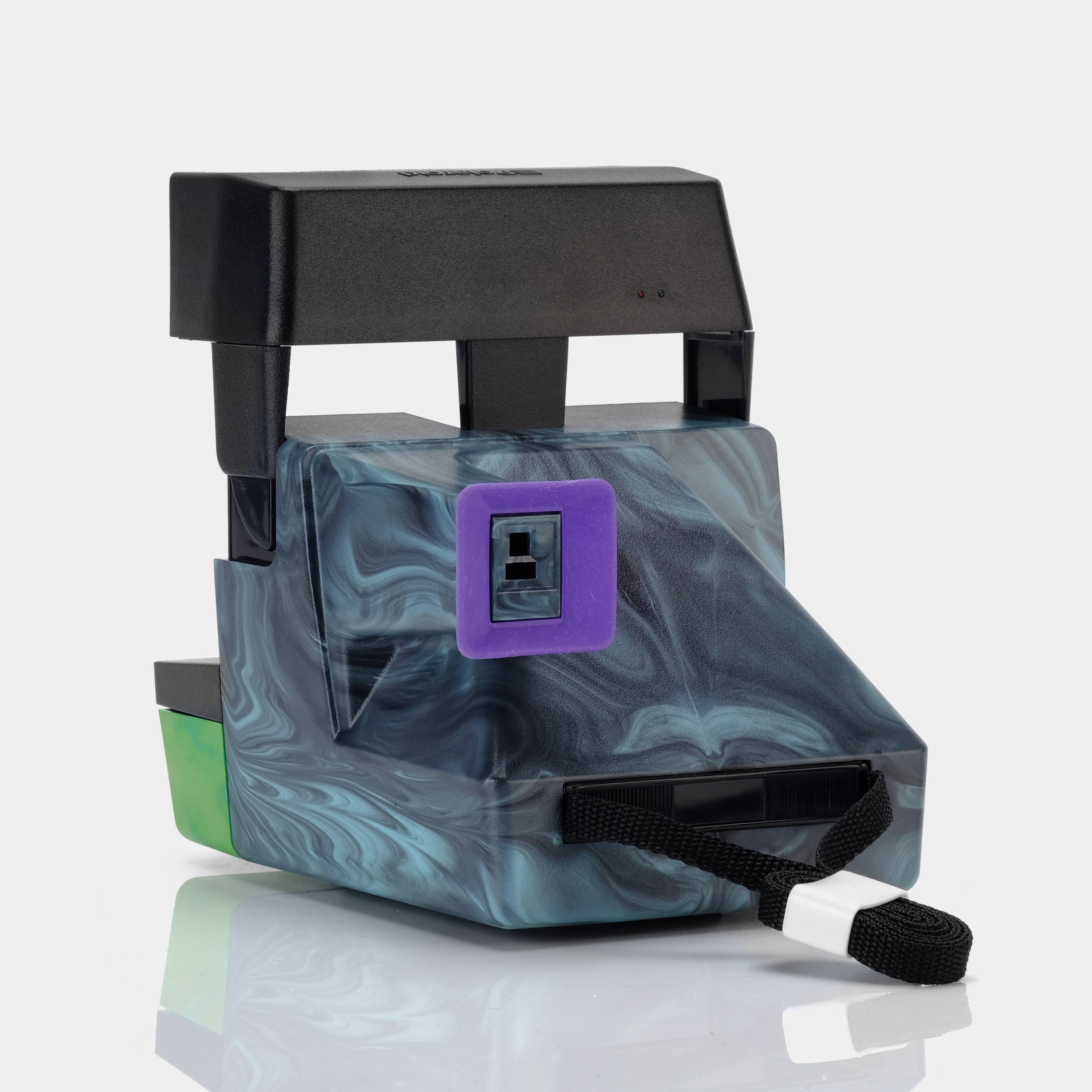 Blue, Black and Green Swirl 600 Instant Film Camera