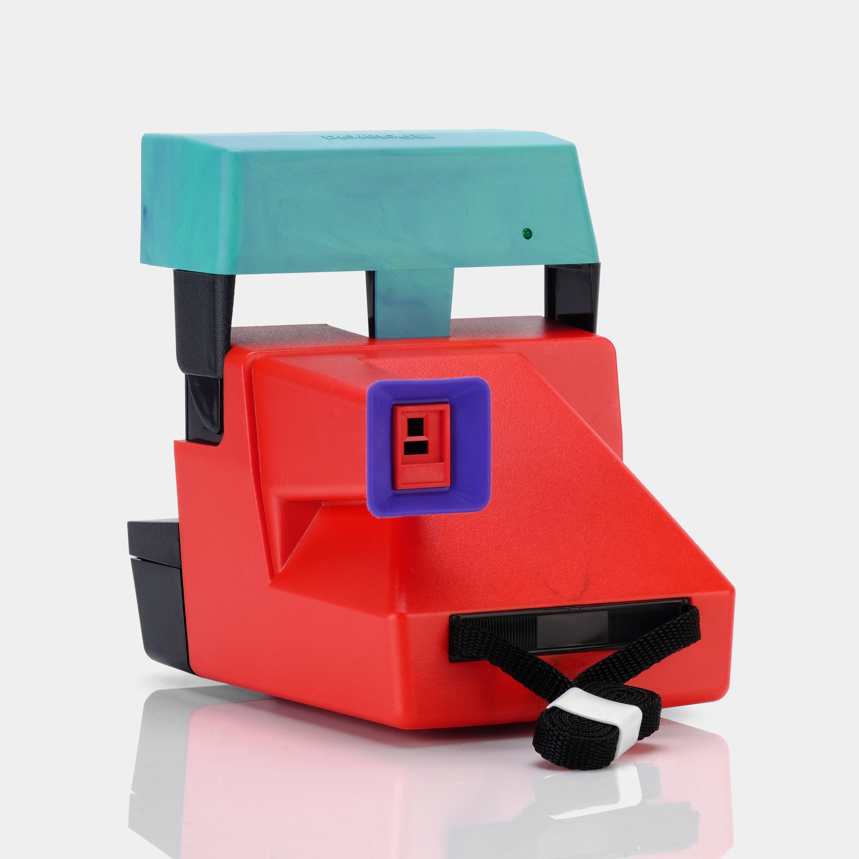 Red, Turquoise and Black Swirl 600 Instant Film Camera