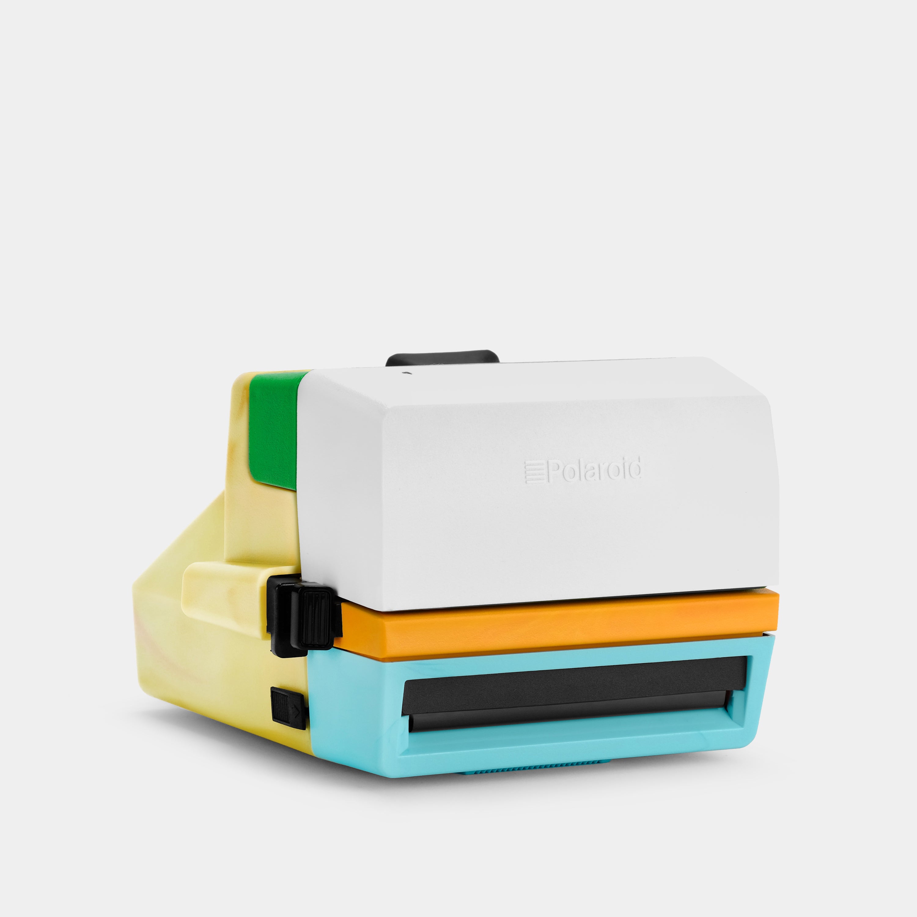 Yellow, Orange, Blue, Green and White Swirl 600 Instant Film Camera