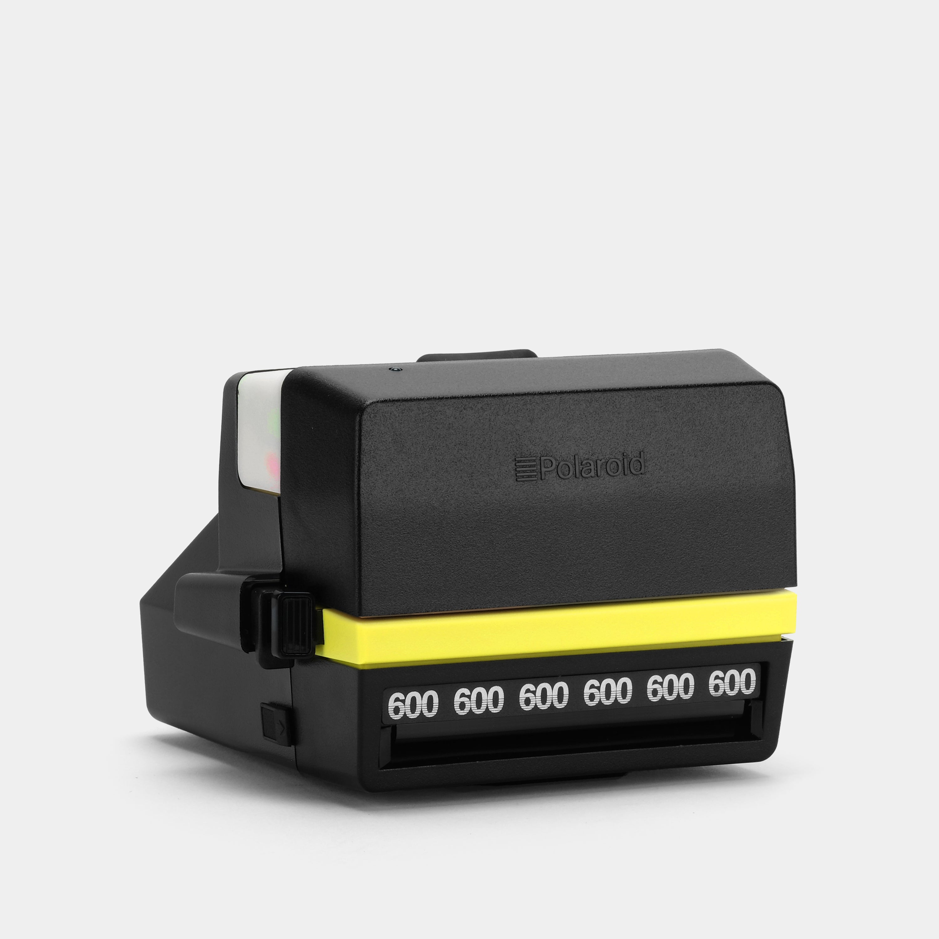Black, White and Yellow Swirl 600 Instant Film Camera