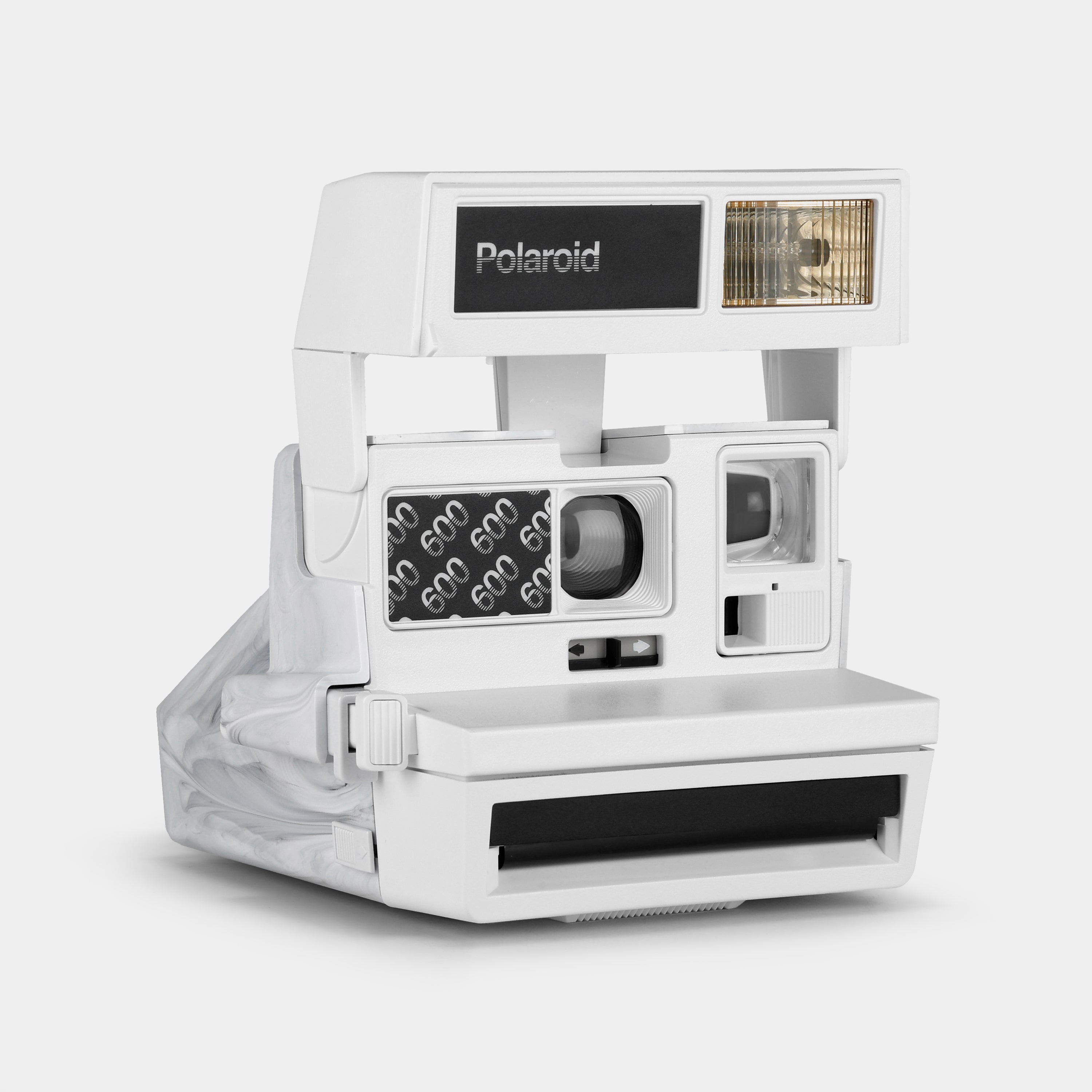 Polaroid 600 White and Black Swirl Instant Film Camera