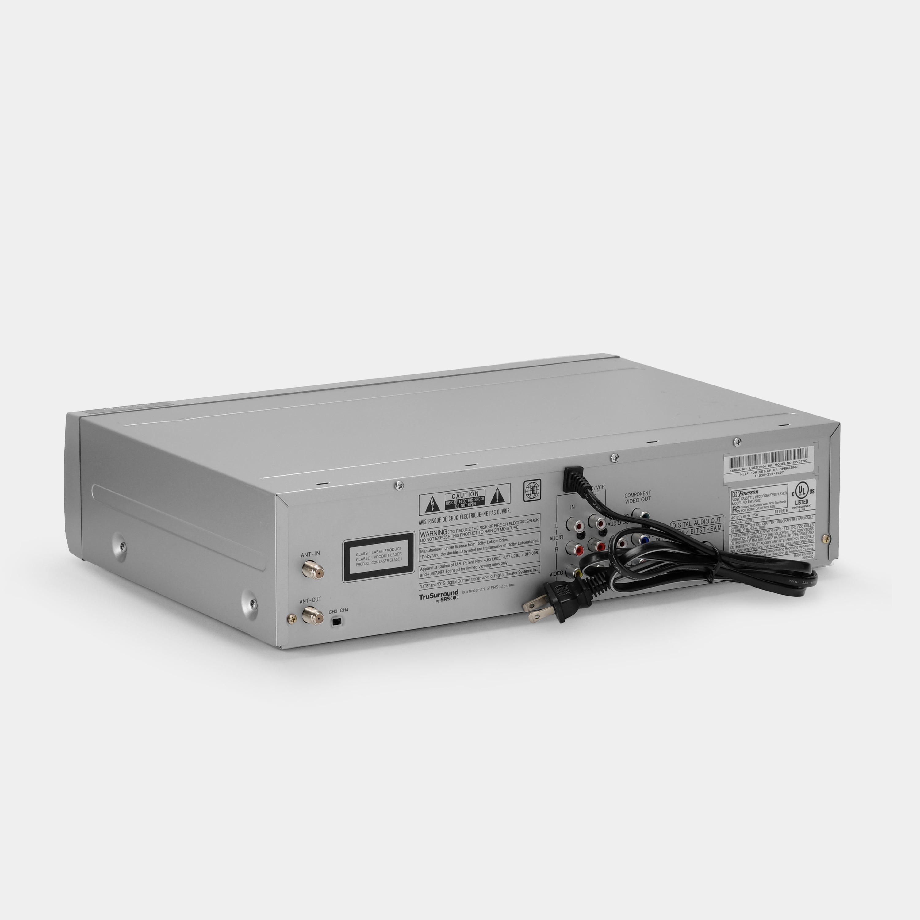 Emerson EWD2202 VCR VHS and DVD Player