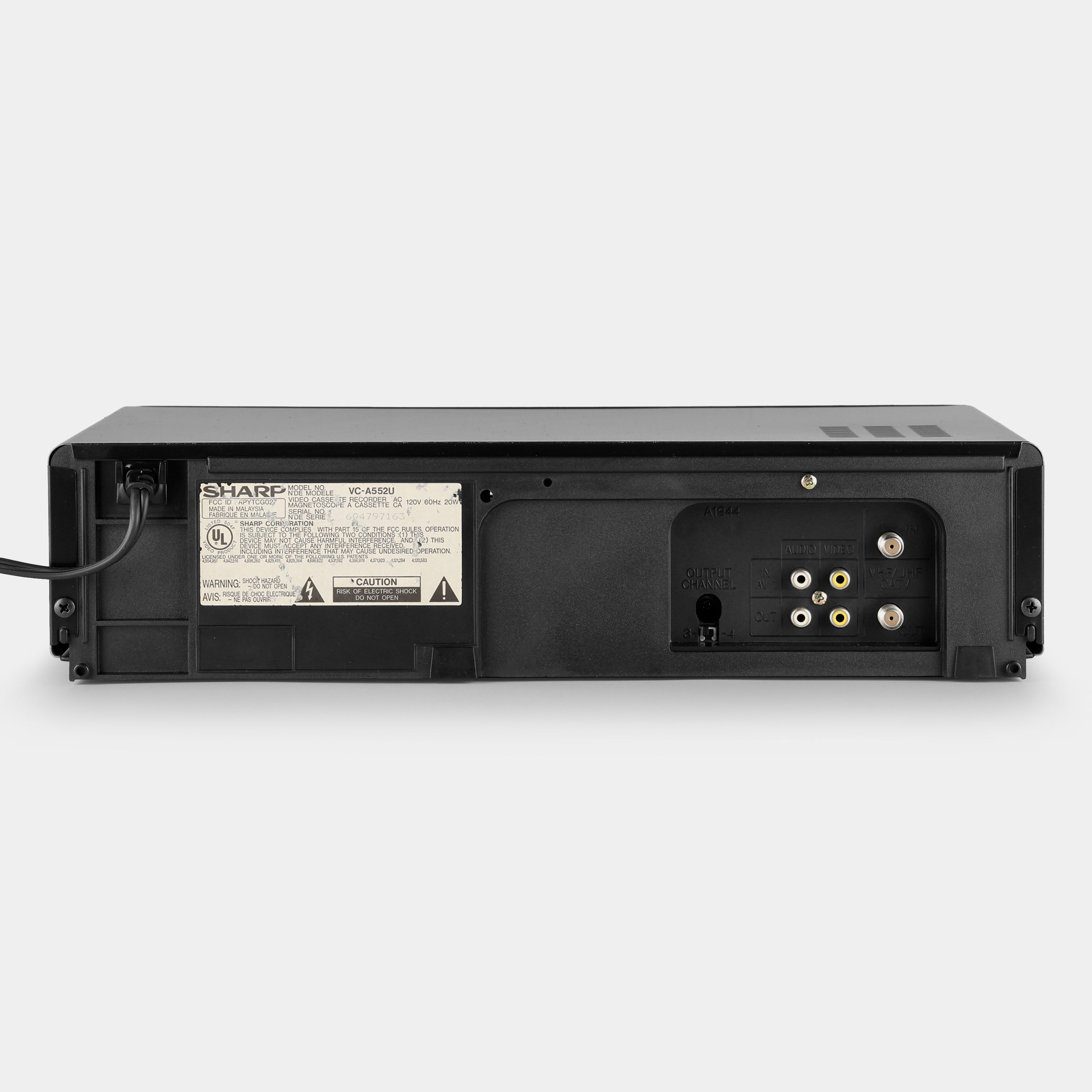 Sharp VC-A552 VCR VHS Player