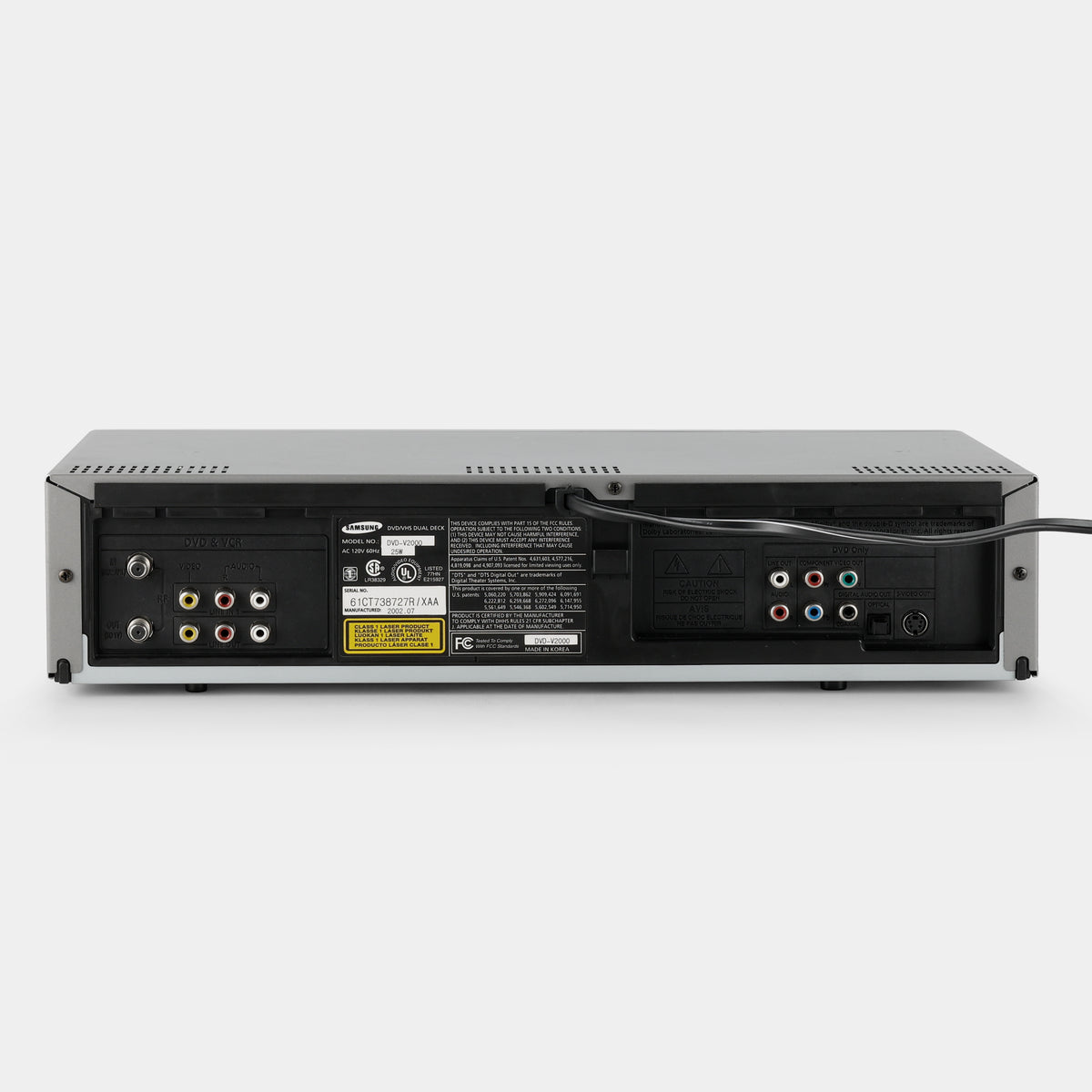 Samsung DVD-V2000 VCR VHS and DVD Player