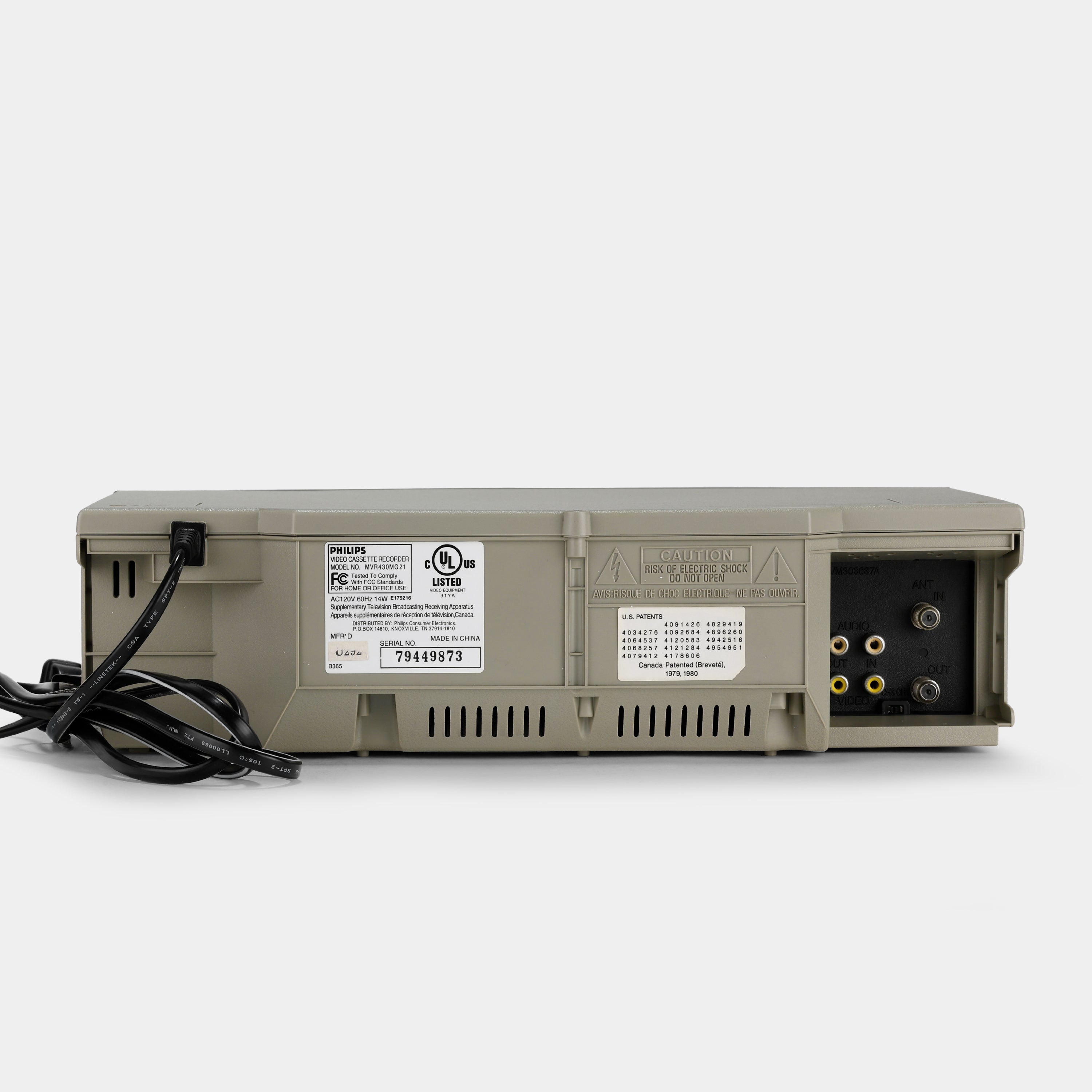 Philips Magnavox MVR430MG21 VCR VHS Player